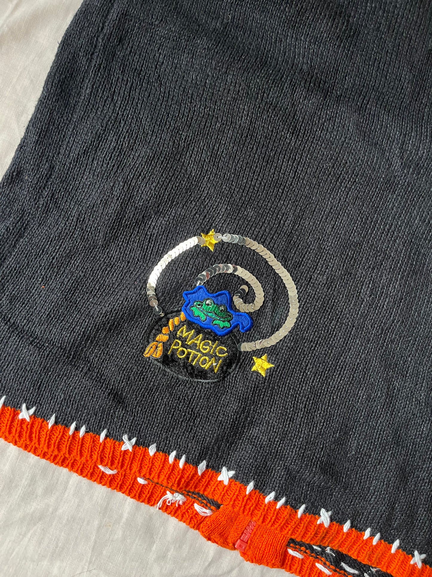 Something Wicked 1990s Halloween Sweater Vest L