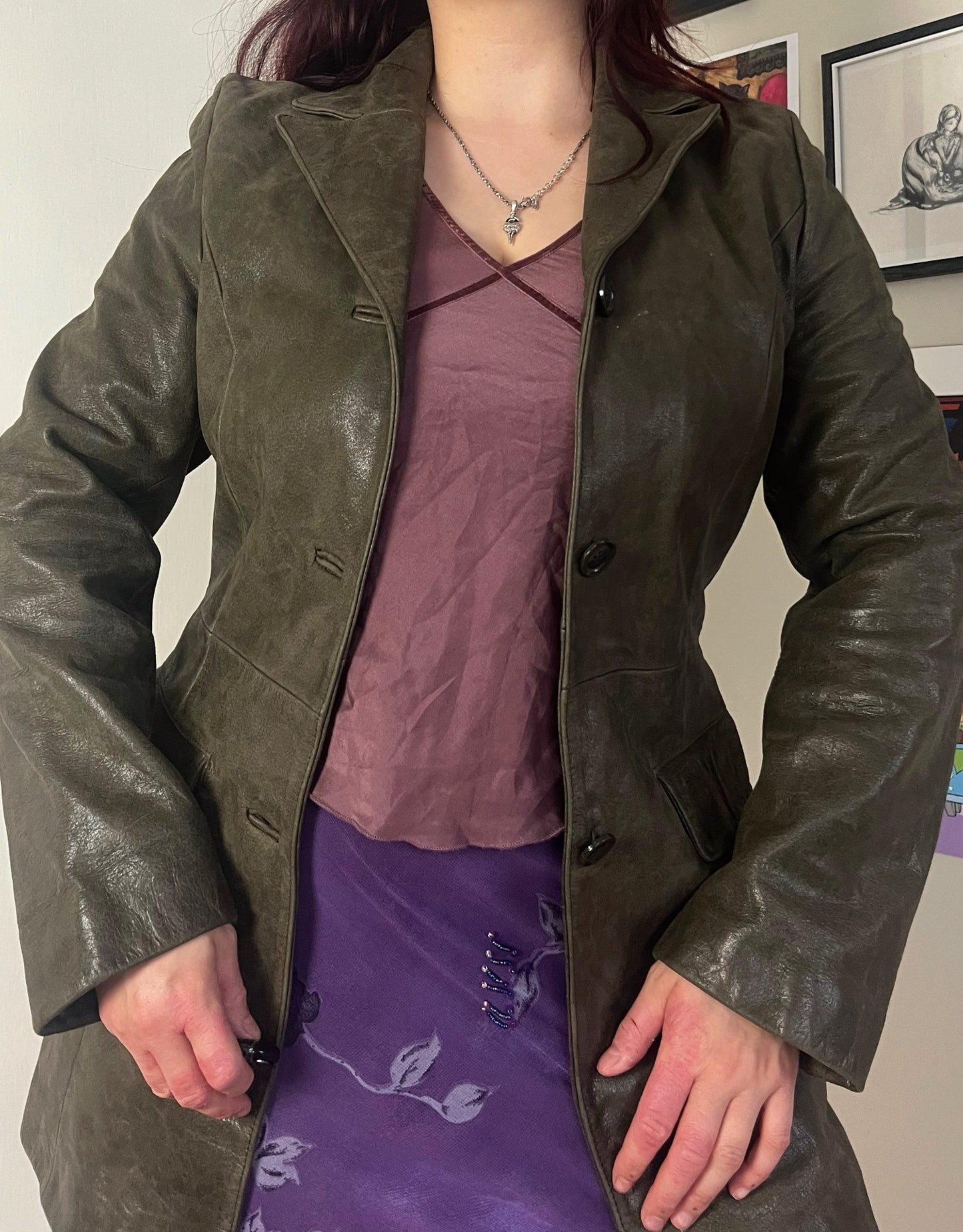 Moss Leather Jacket UK 10/S