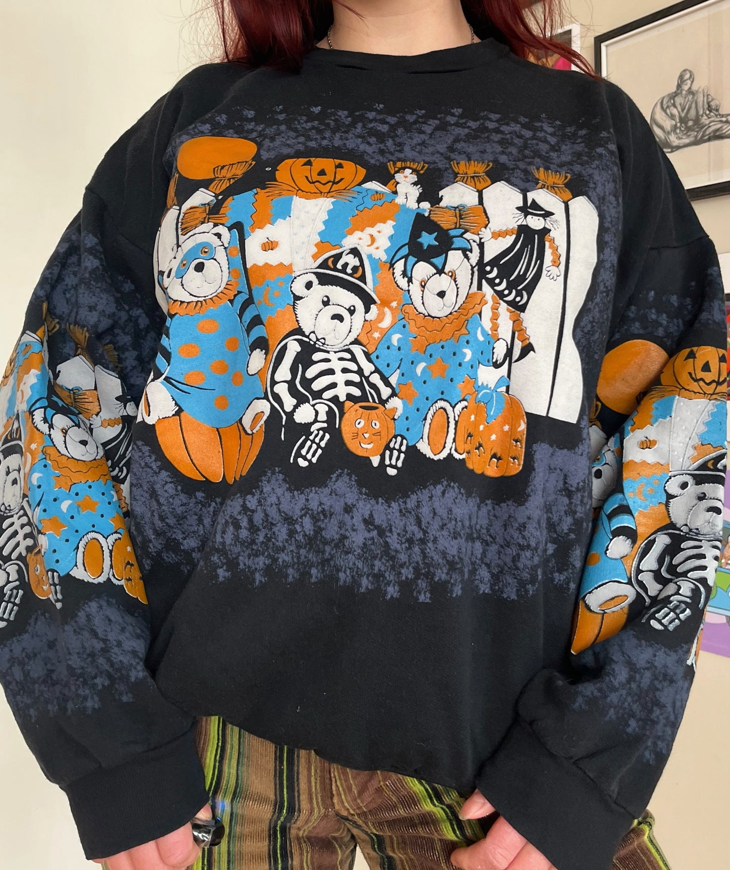 Spooky Season 1990s Halloween Sweater XL