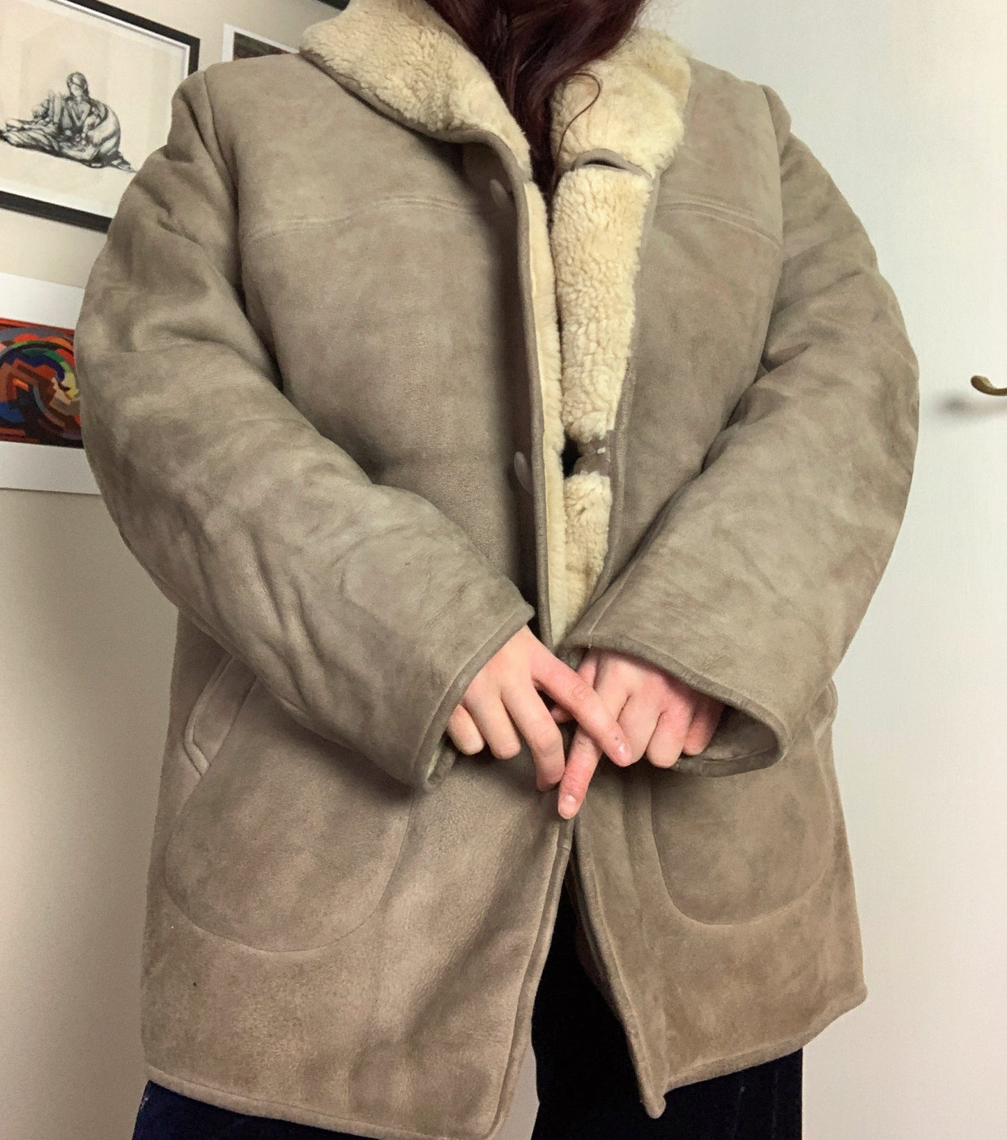 Leon 90s Shearling Coat UK 16-18/L