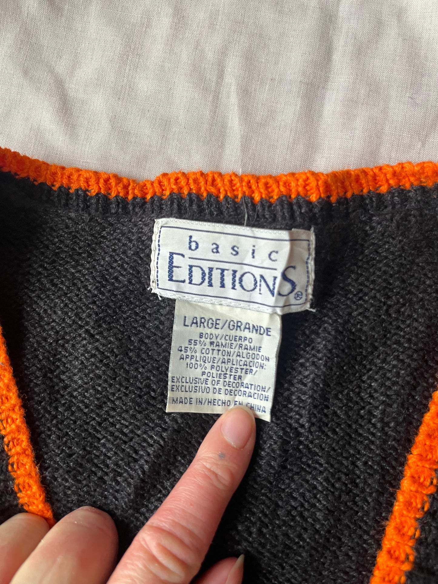 After Midnight 1990s Halloween Sweater Vest L
