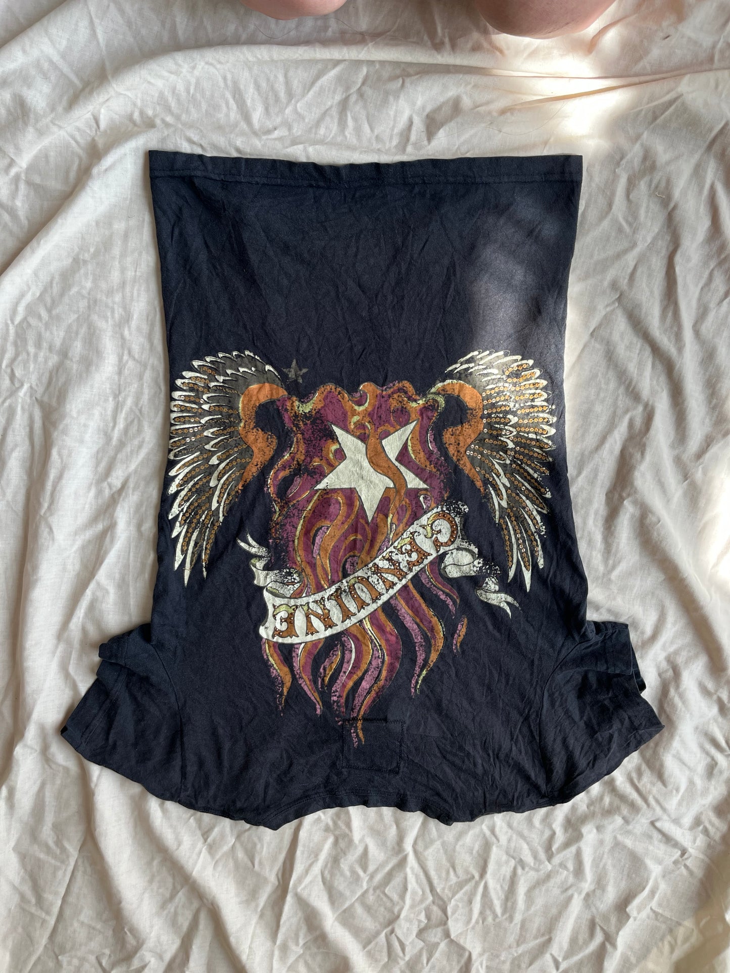 Y2K Harley Davidson Baby Tee UK 8-10