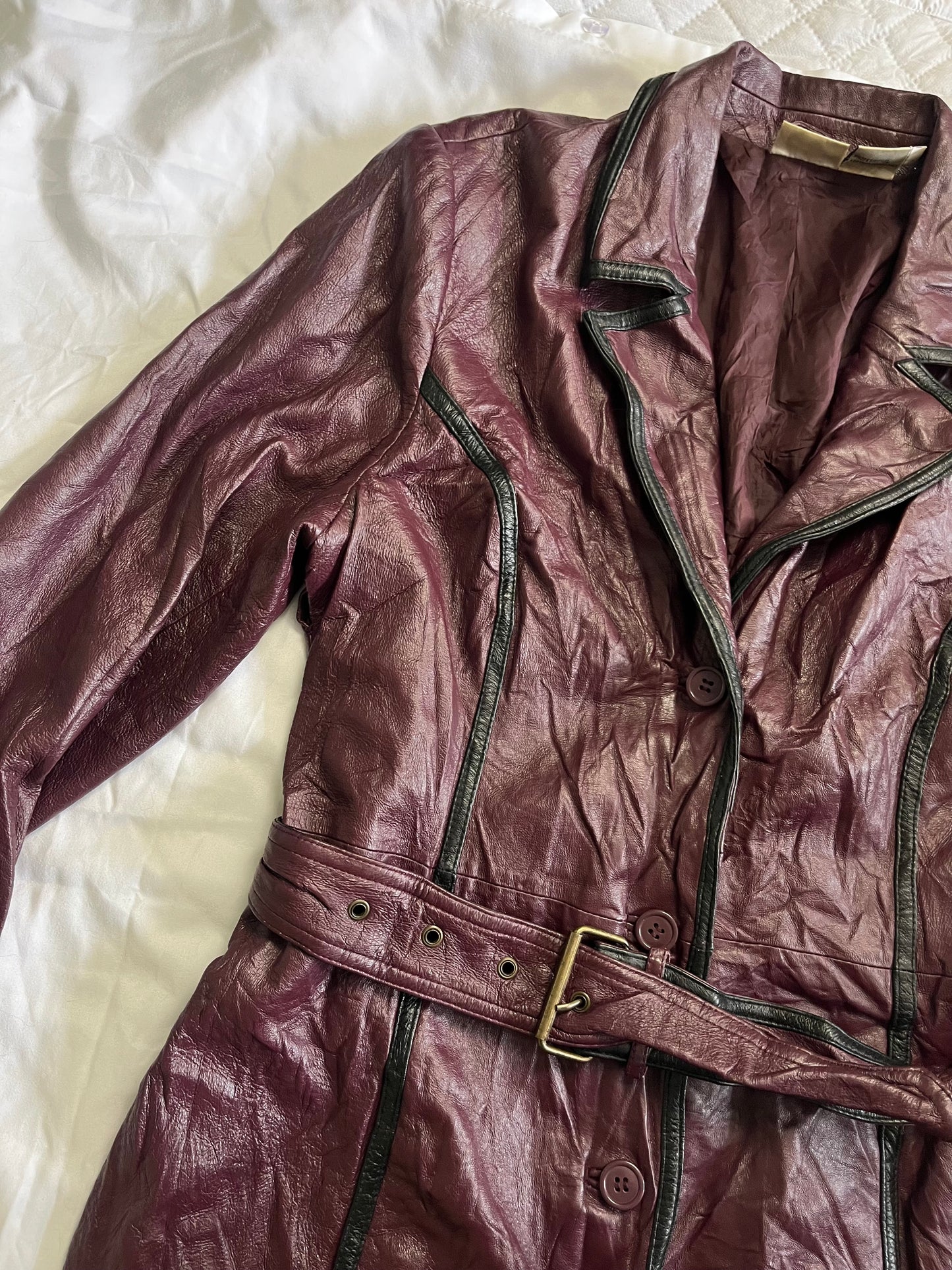 Raven Leather Jacket UK 12