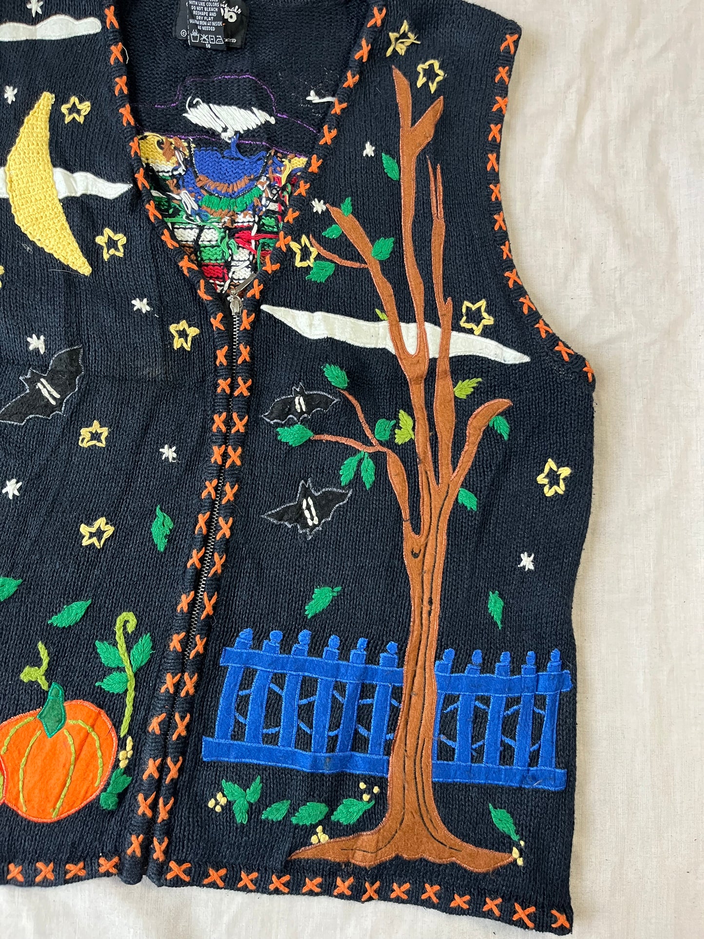 Luna 1990s Halloween Sweater Vest M