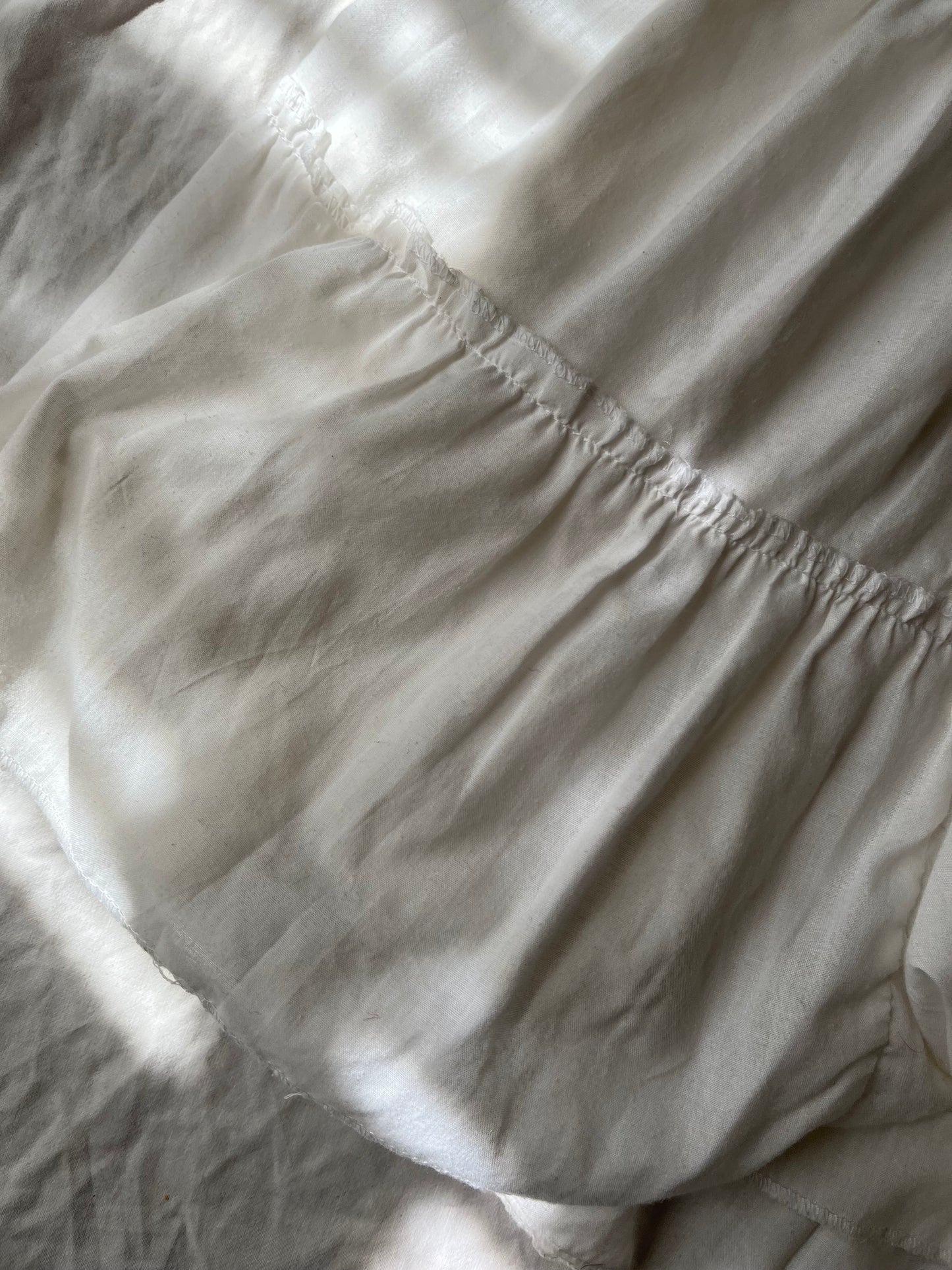 Tiered White Skirt UK 10