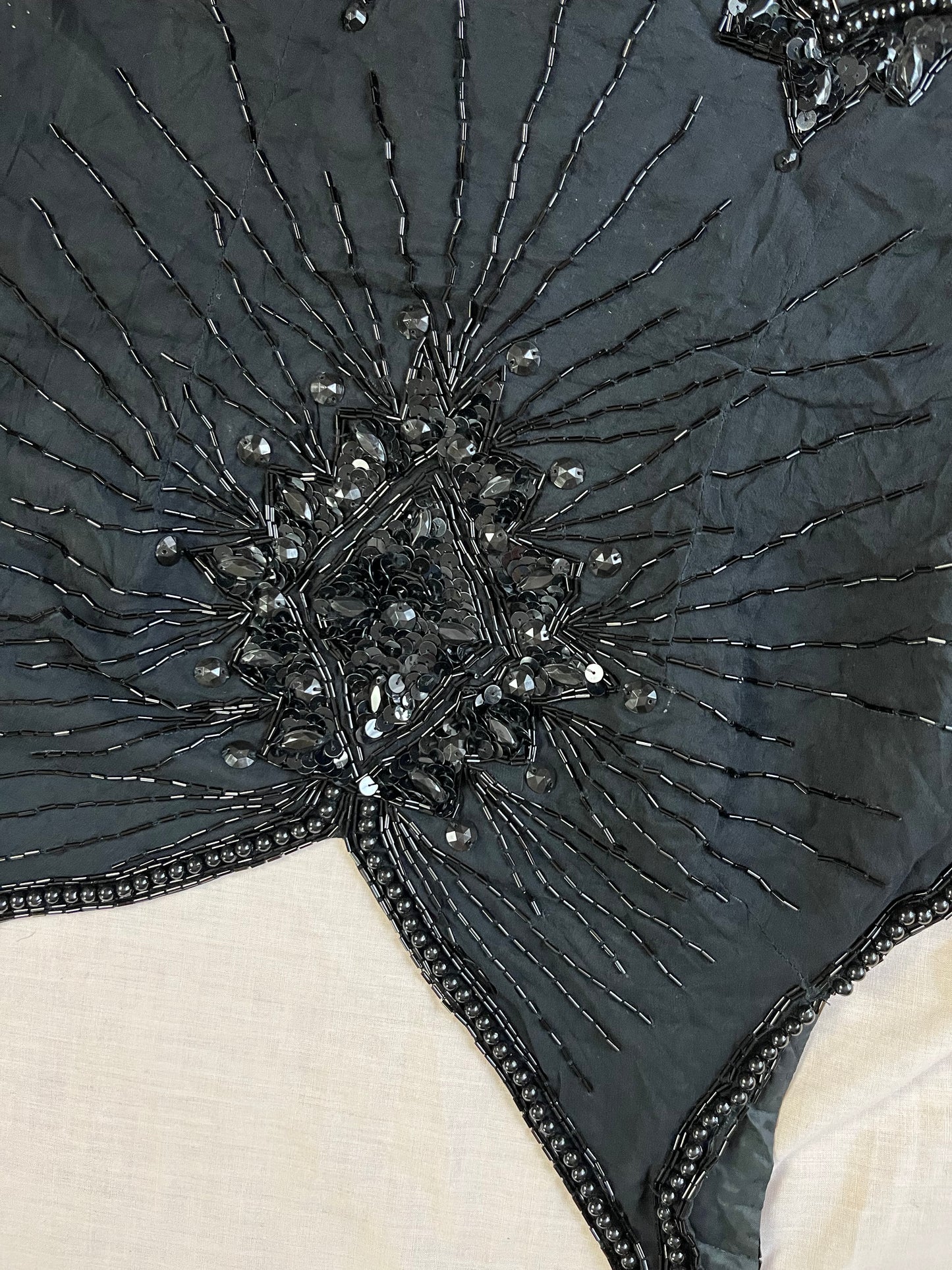 Black Beaded Dress UK 12