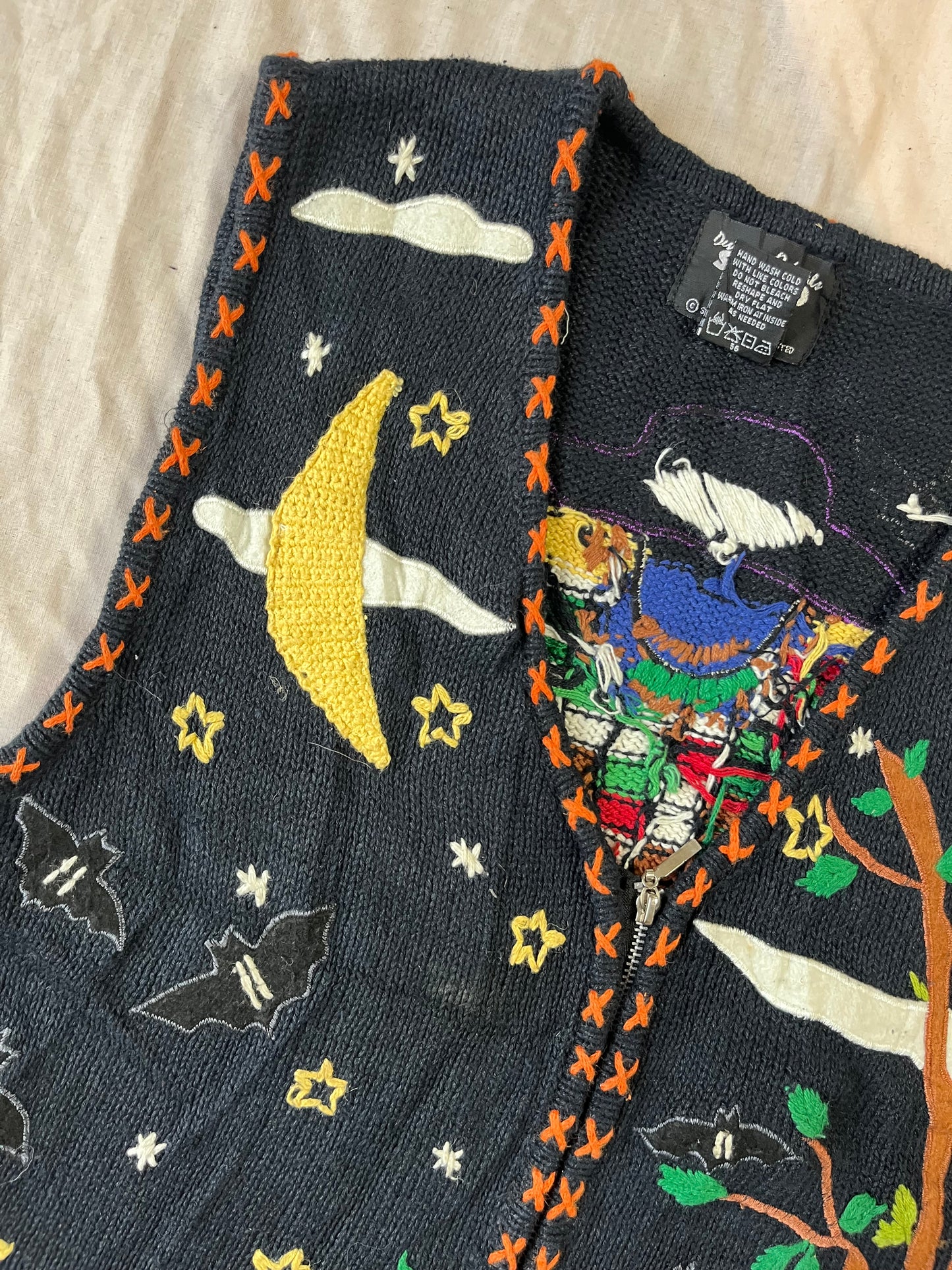 Luna 1990s Halloween Sweater Vest M