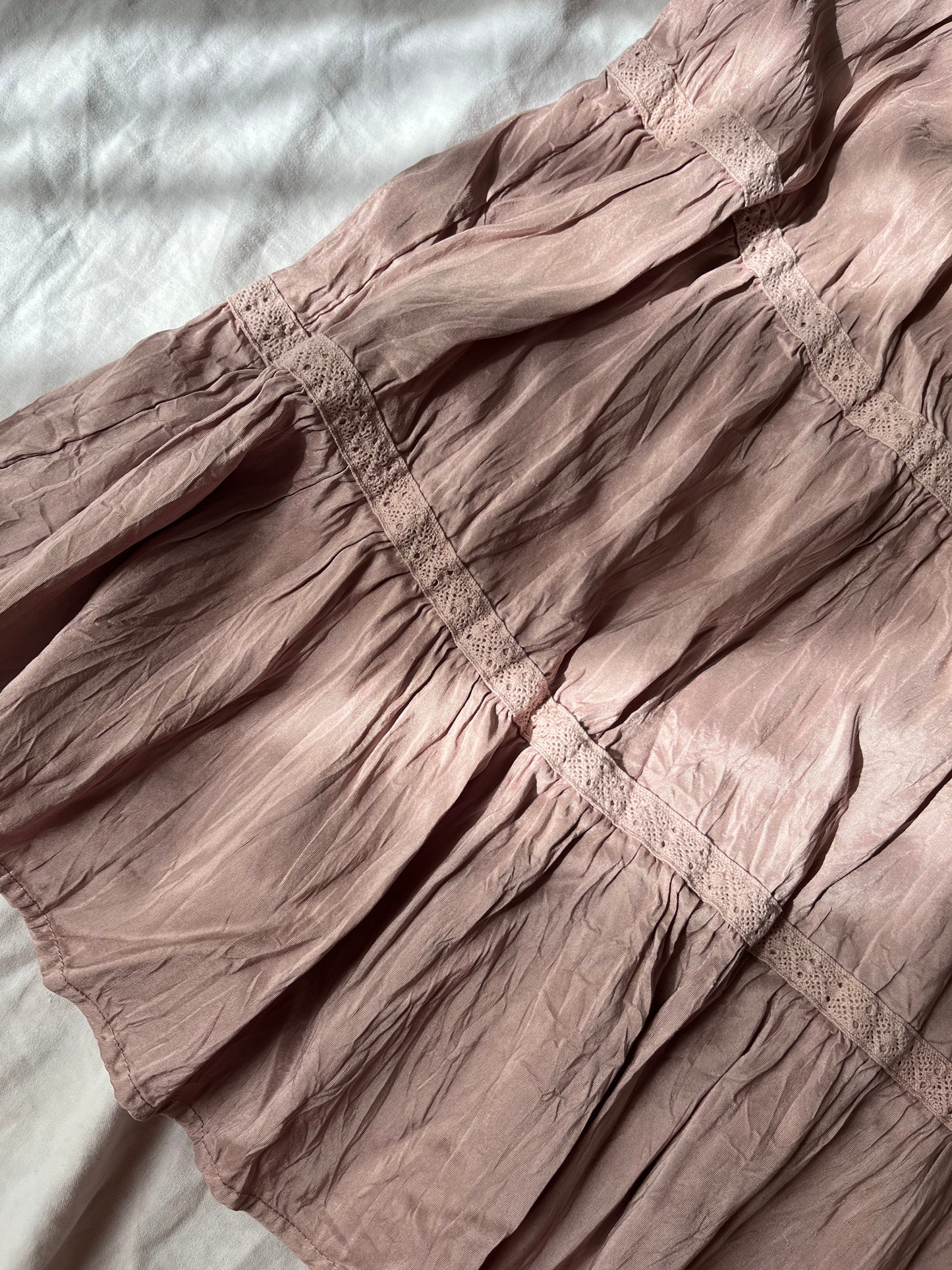 Pink Tiered Skirt UK 10-14
