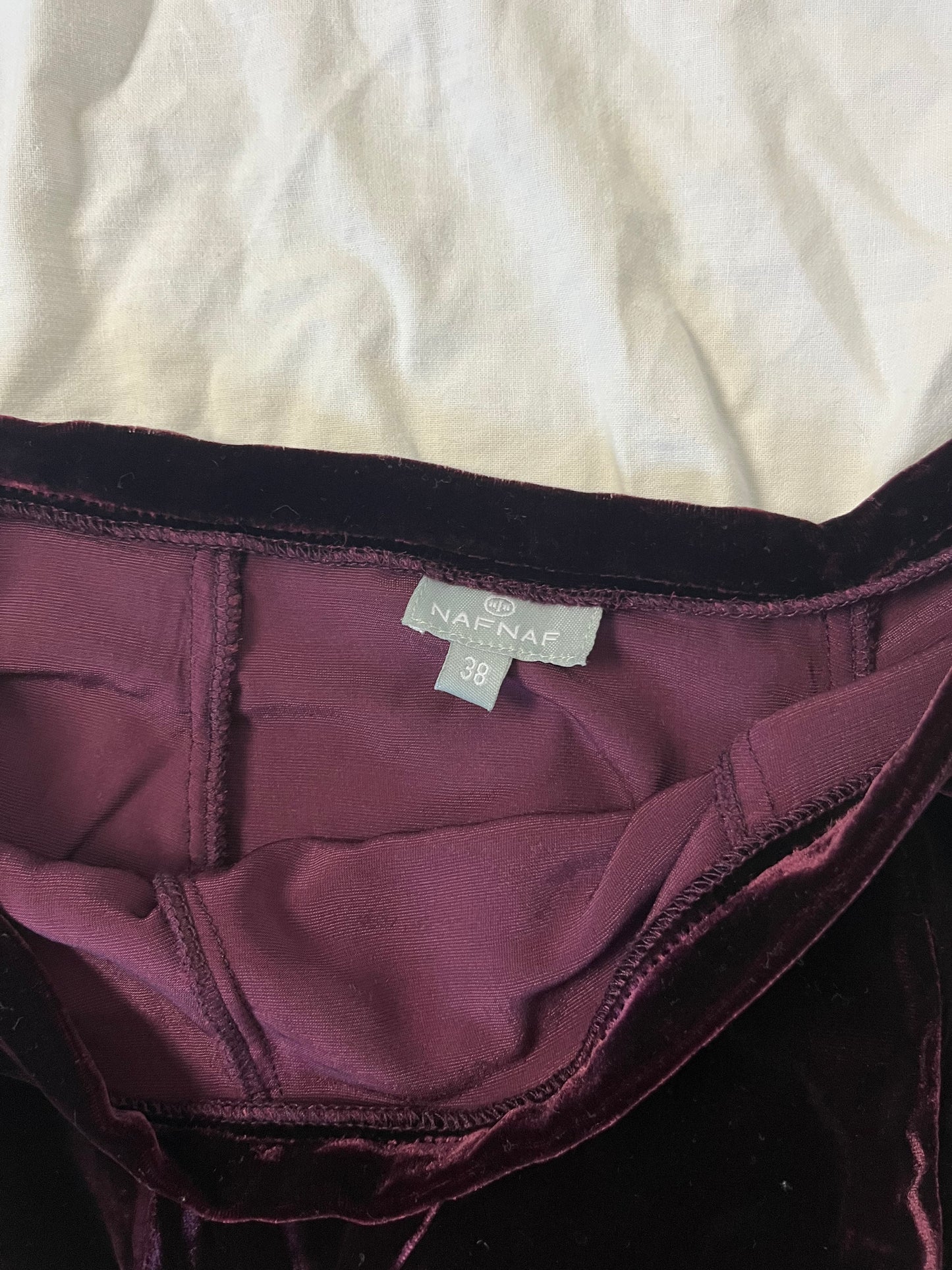 Purple Velvet Skirt UK 10