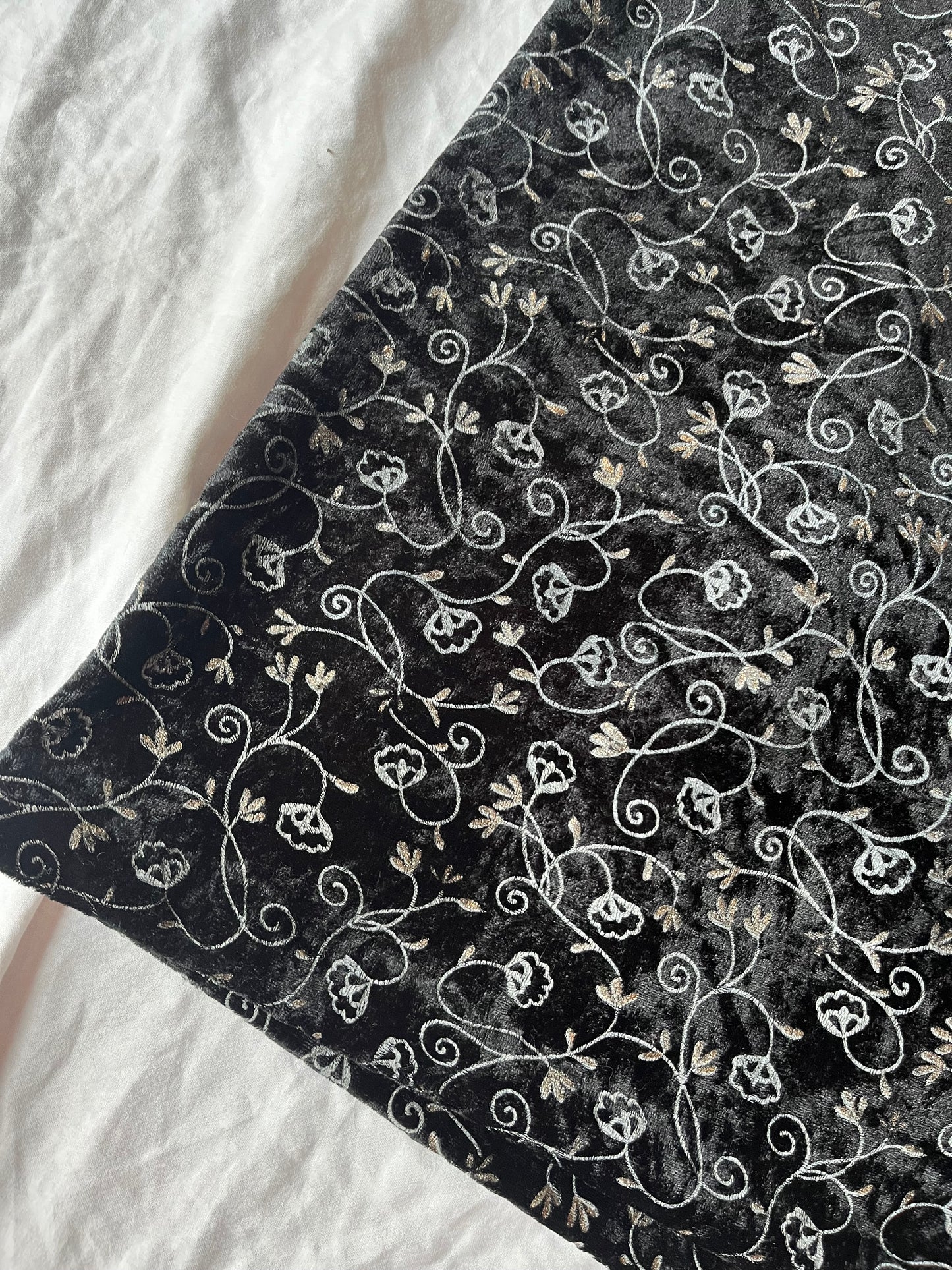 Floral Velvet Skirt UK 10