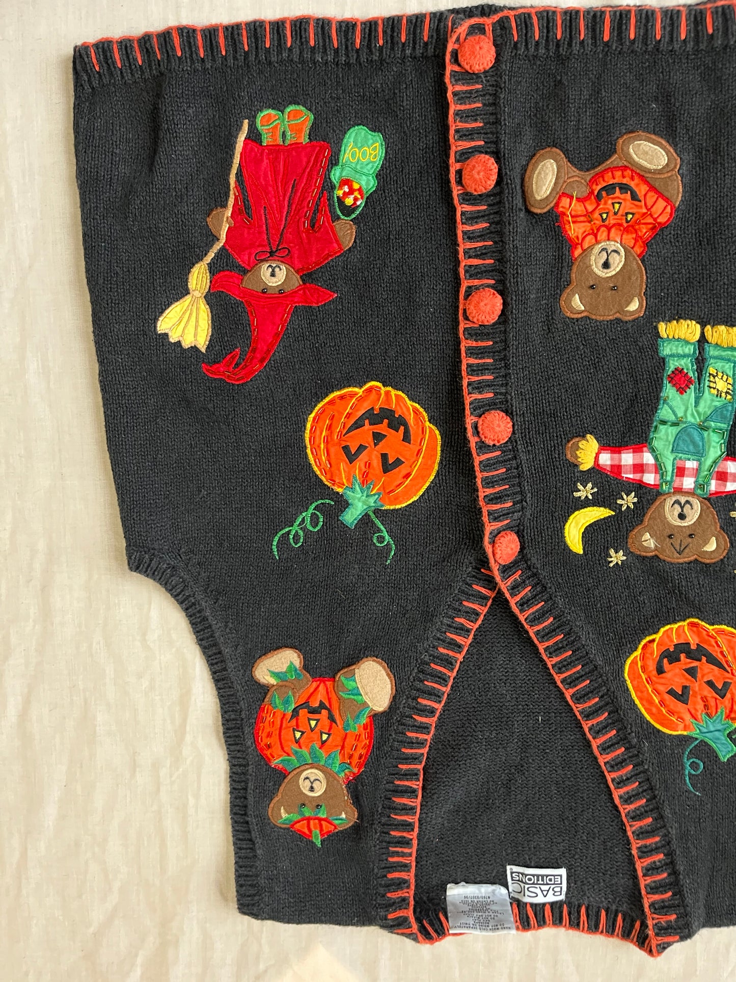 Spellbound 1990s Halloween Sweater Vest M