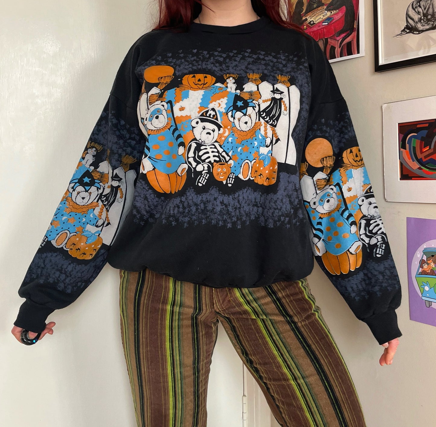 Spooky Season 1990s Halloween Sweater XL
