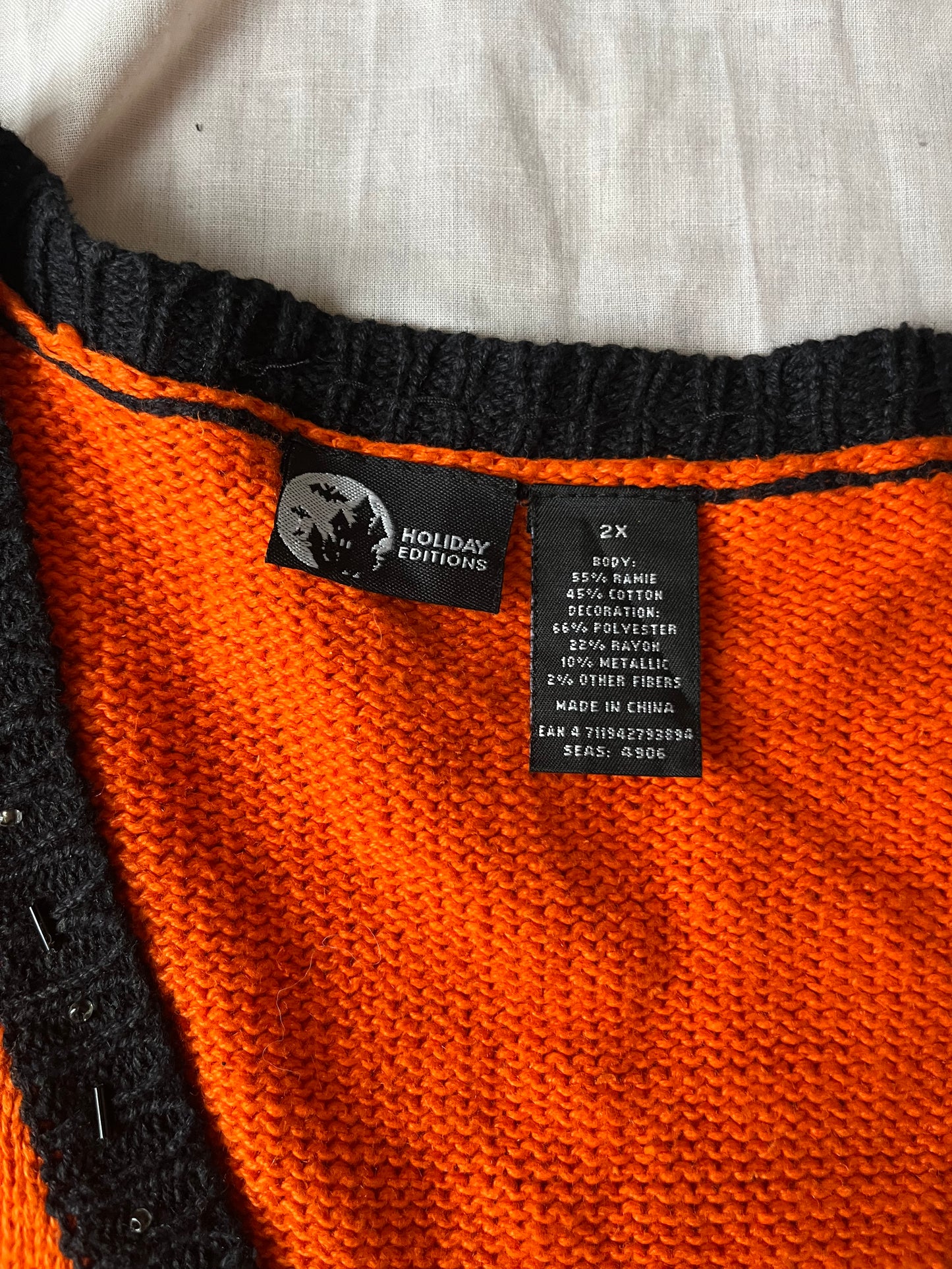 Sleepy Hollow 1990s Halloween Sweater Vest 2X