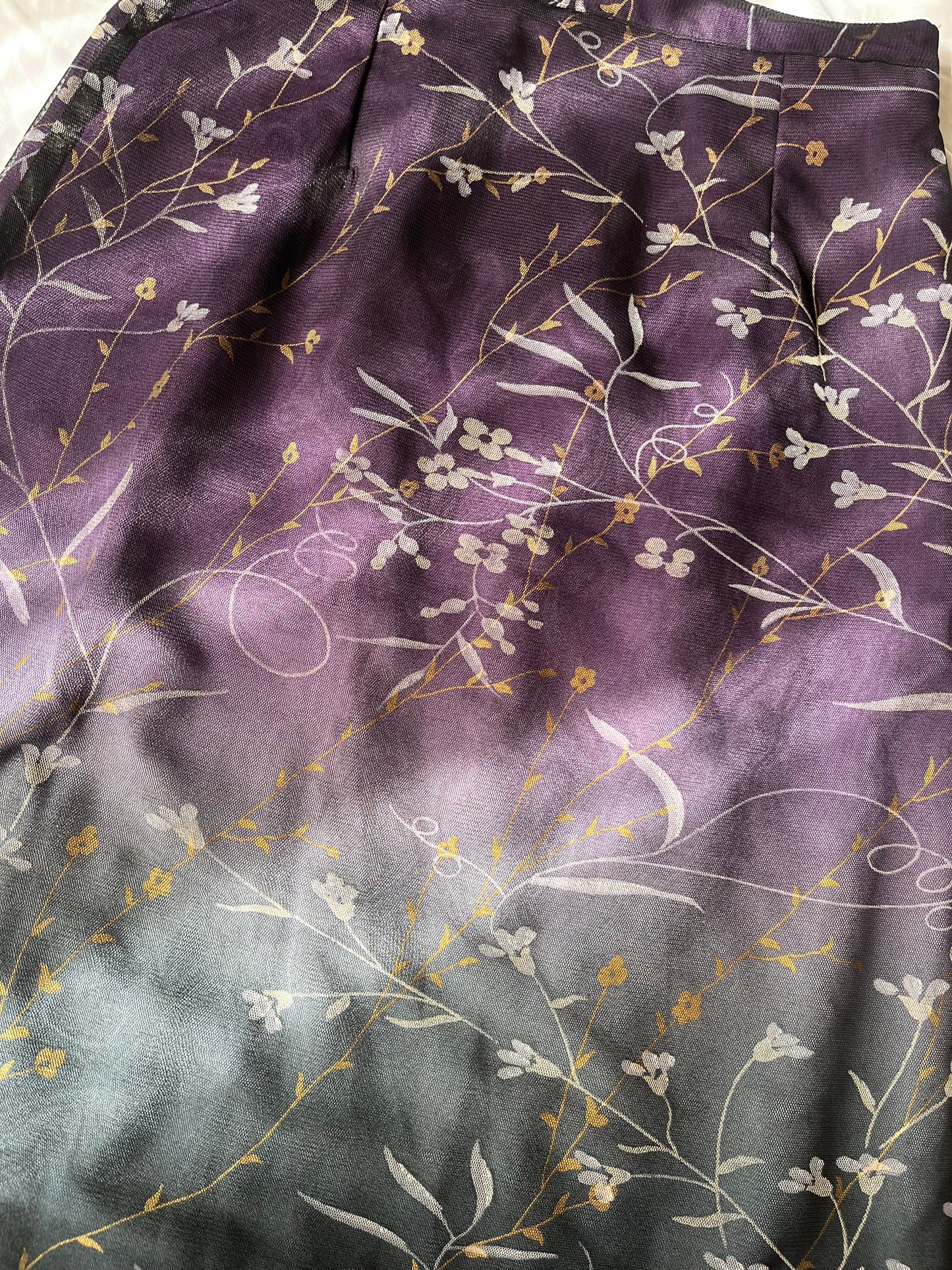 Two Toned Floral Skirt UK 12