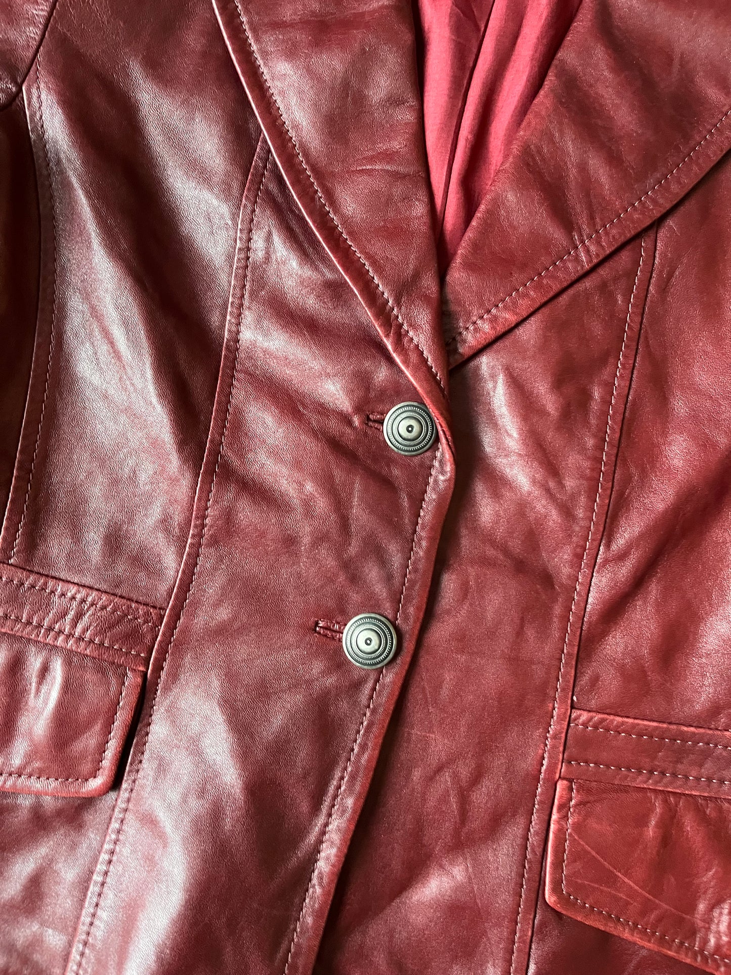 Garnet Leather Jacket UK 10-12