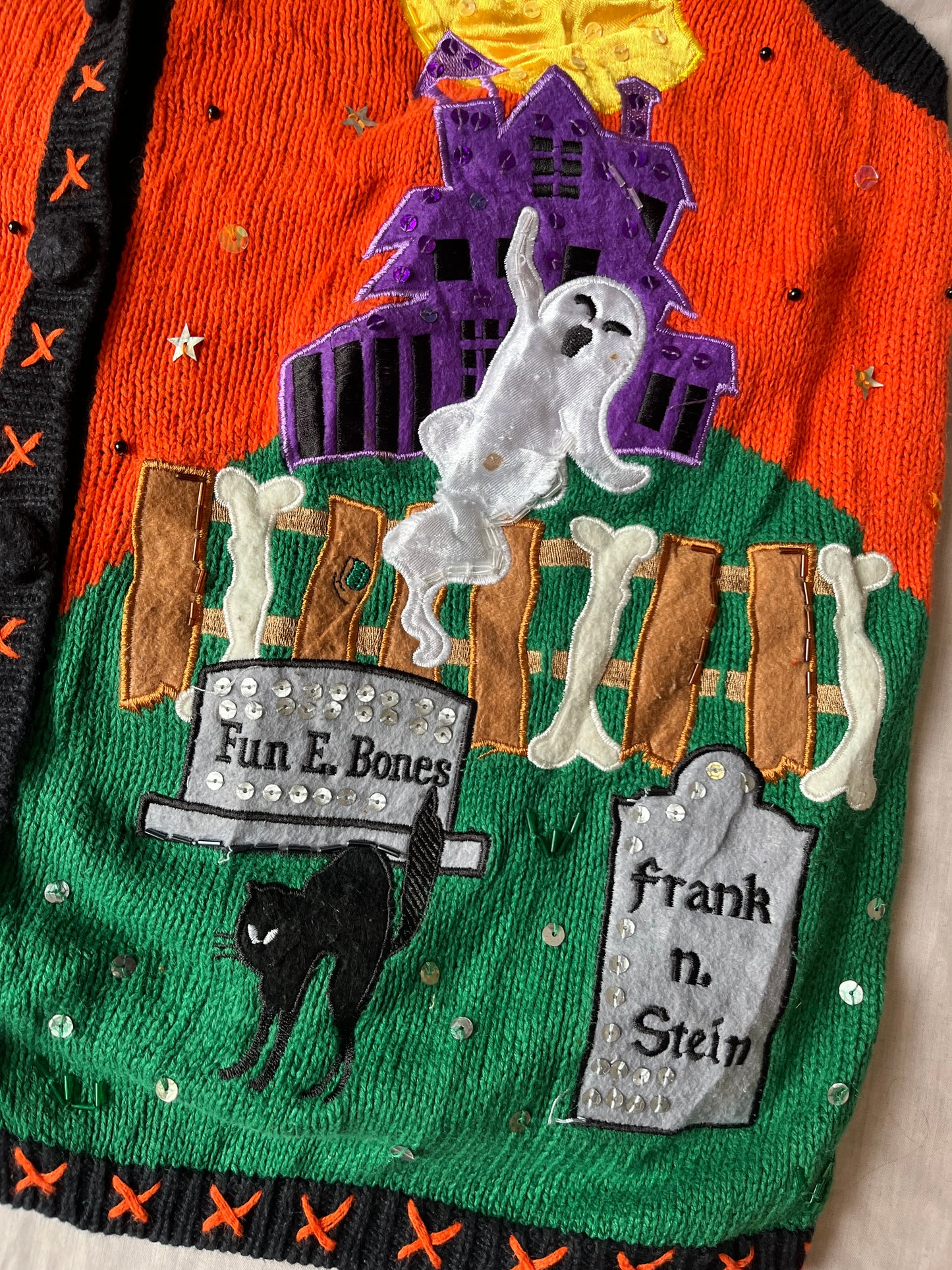Boneyard 2000s Halloween Sweater Vest M-L