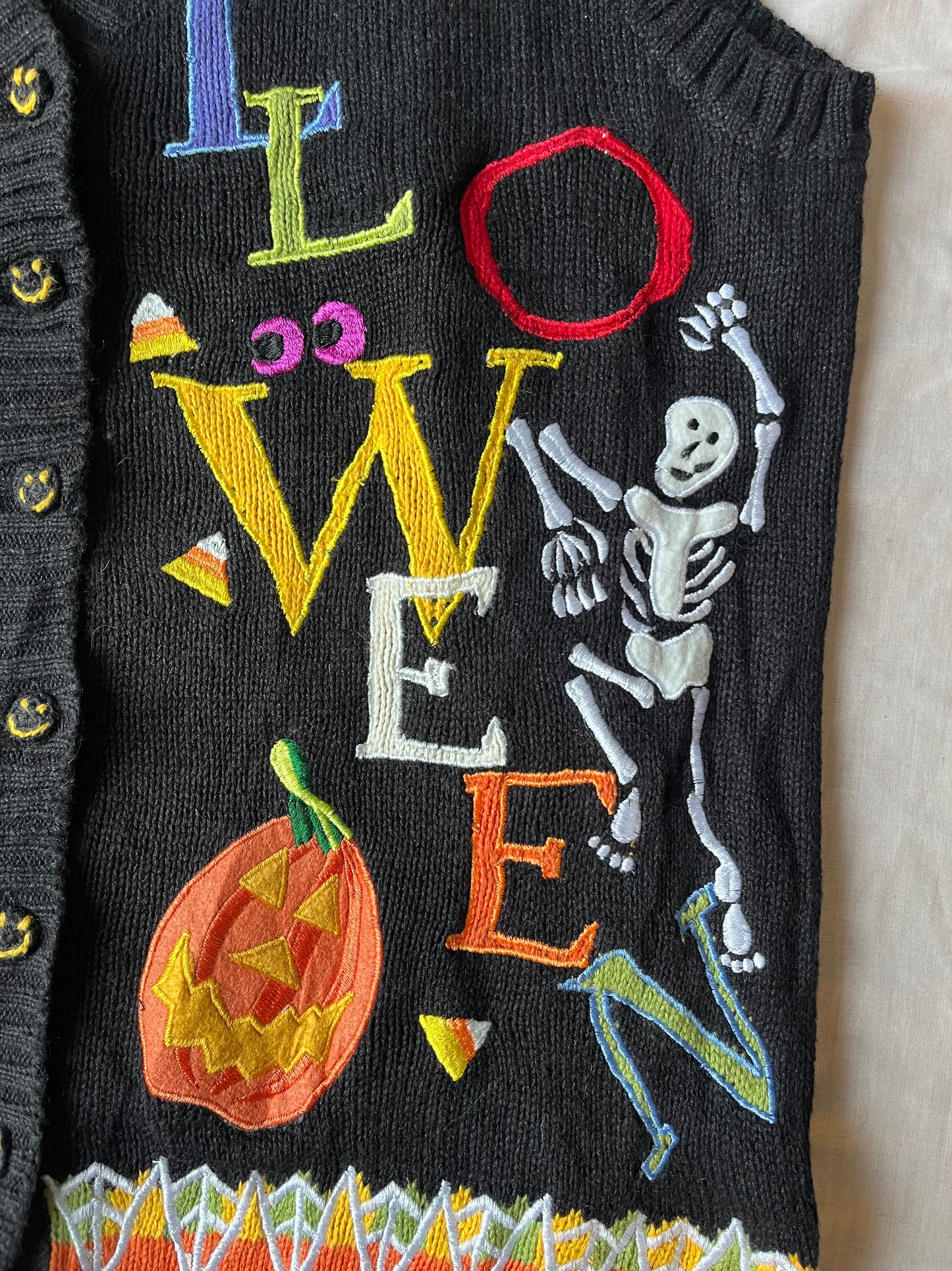 Samhain Celebrations 1990s Halloween Sweater Vest M