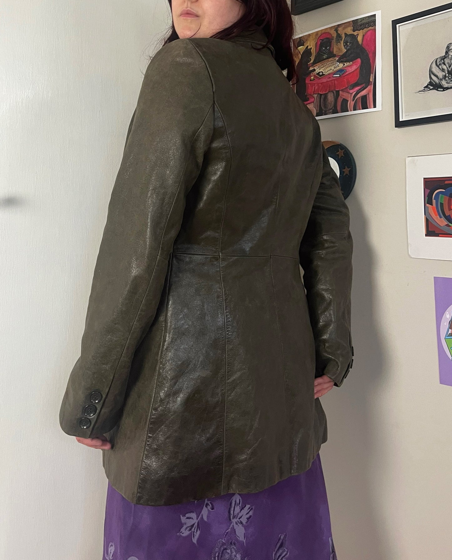 Moss Leather Jacket UK 10/S