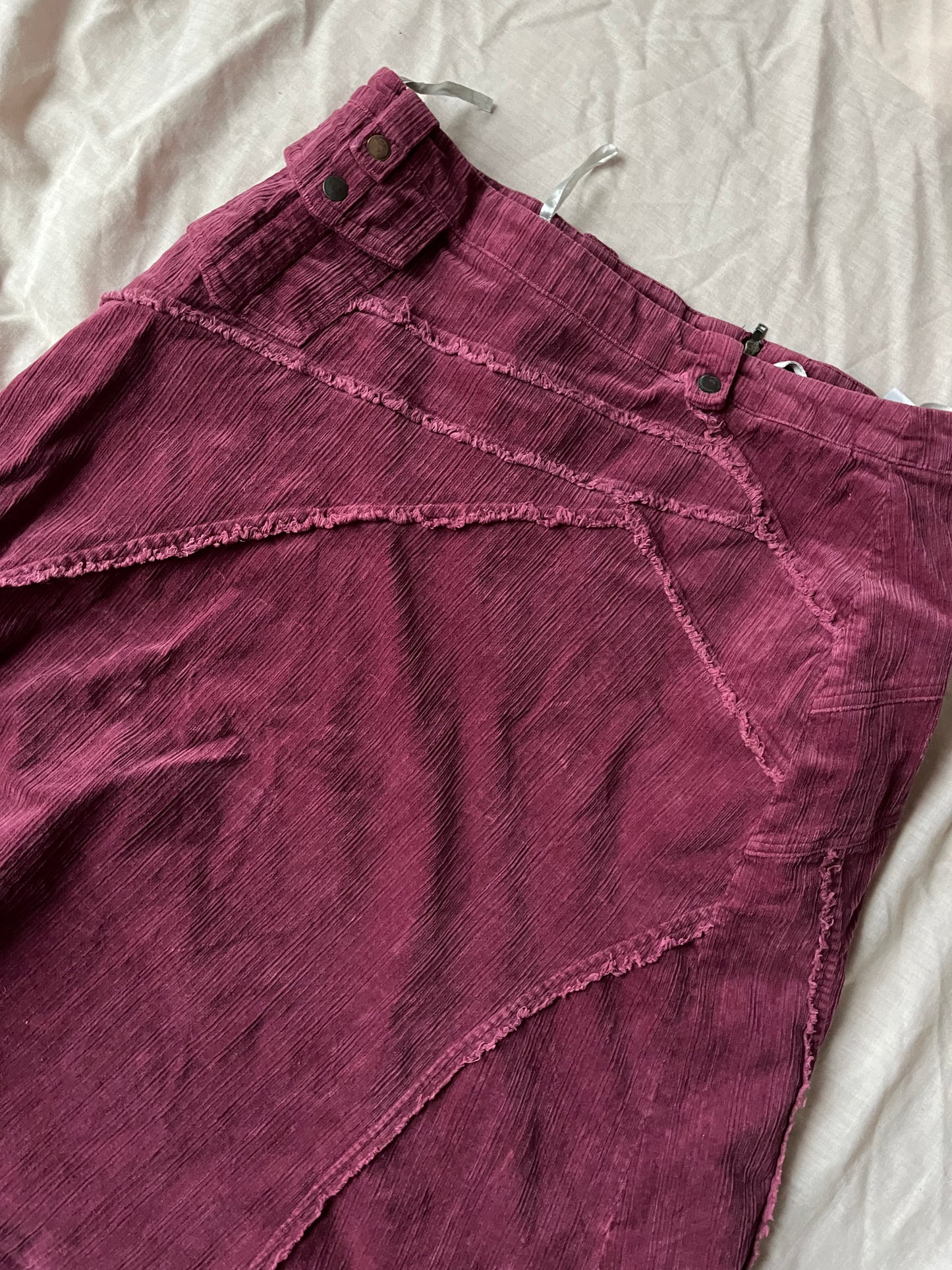 Pink Corduroy Skirt - UK 12-14