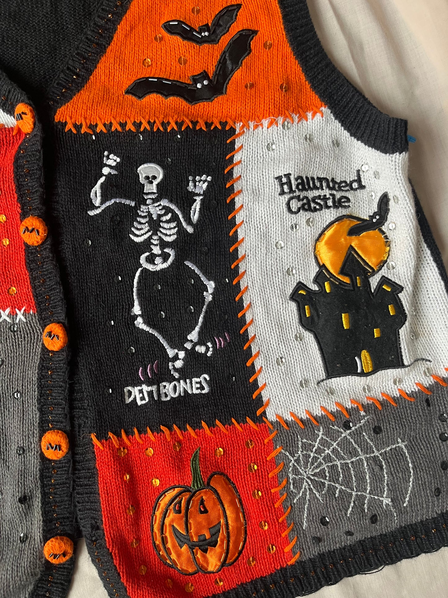 Grimoire 1990s Halloween Sweater Vest XL