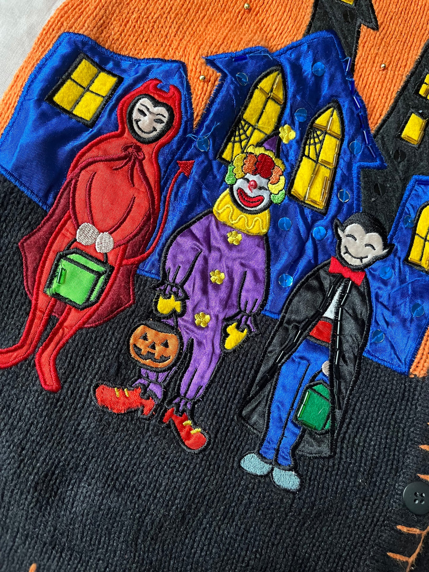 Halloween Town 1990s Halloween Sweater Vest M