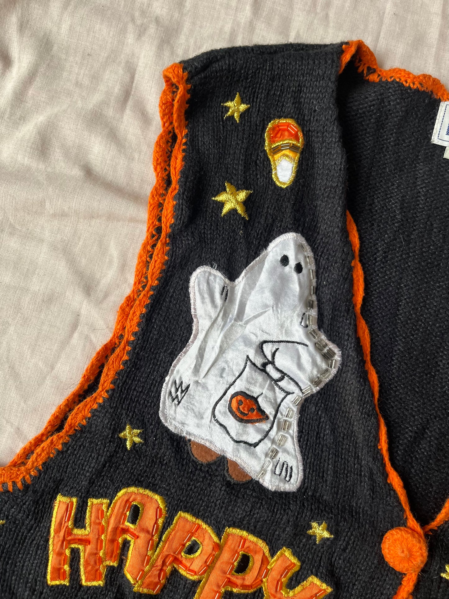 Happy Halloween 1990s Halloween Sweater Vest S