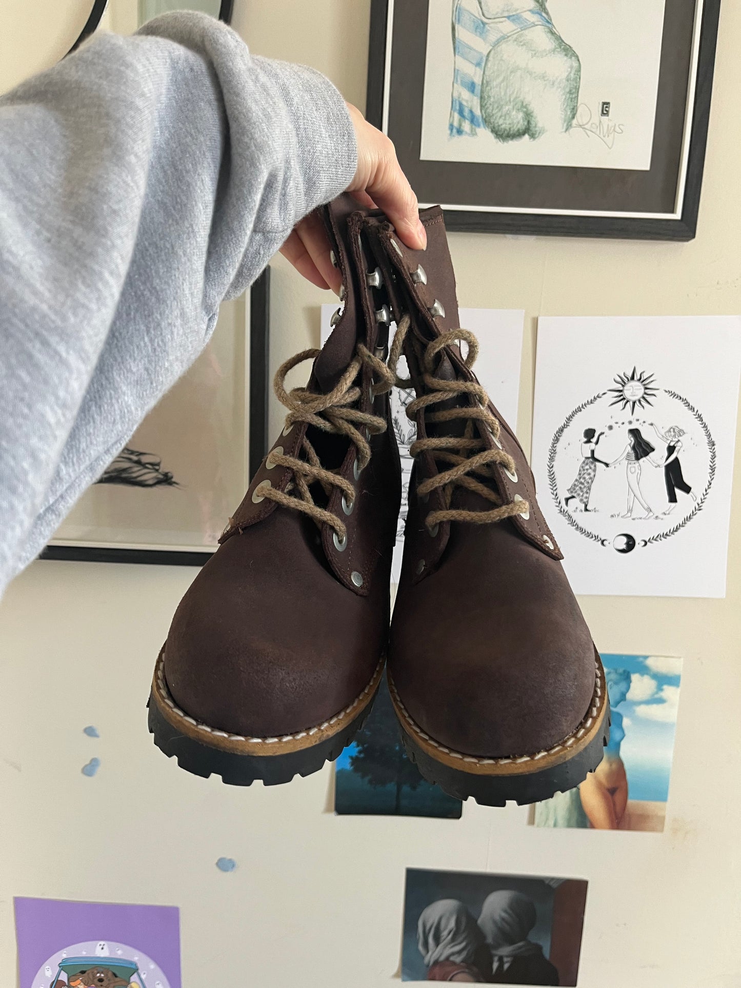 1990s Brown Dockers Boots UK 4/EU 37