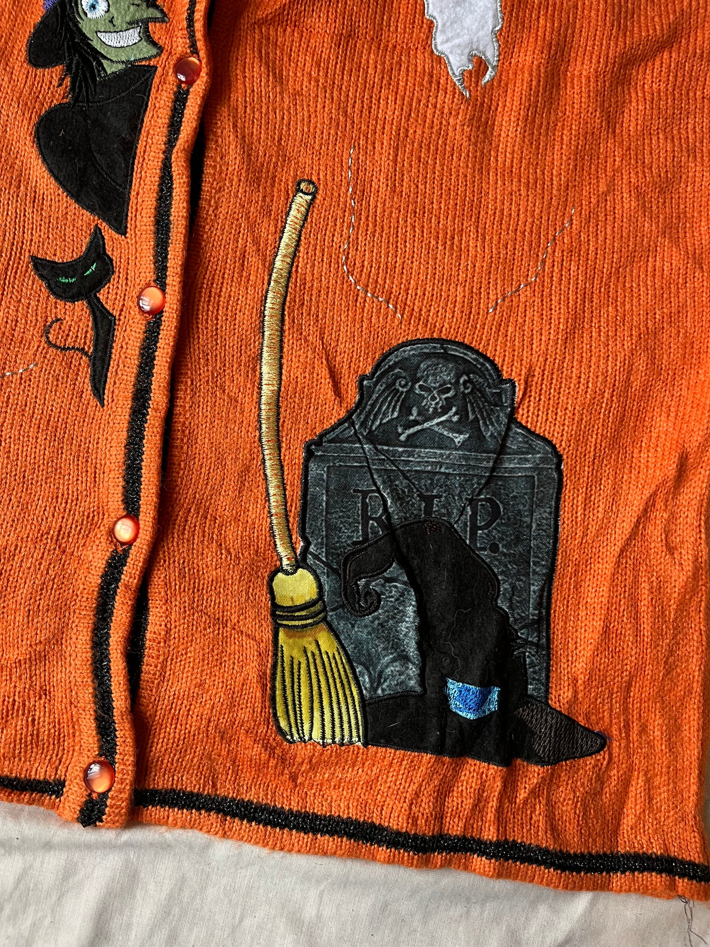 Toil and Trouble 2000s Halloween Sweater Vest M