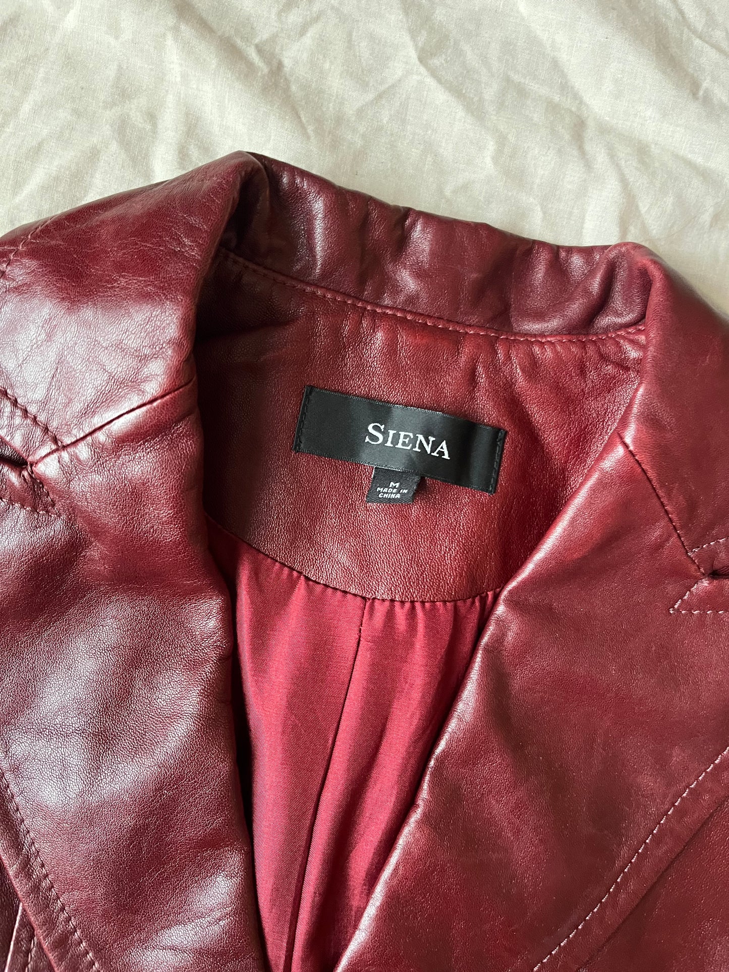 Garnet Leather Jacket UK 10-12