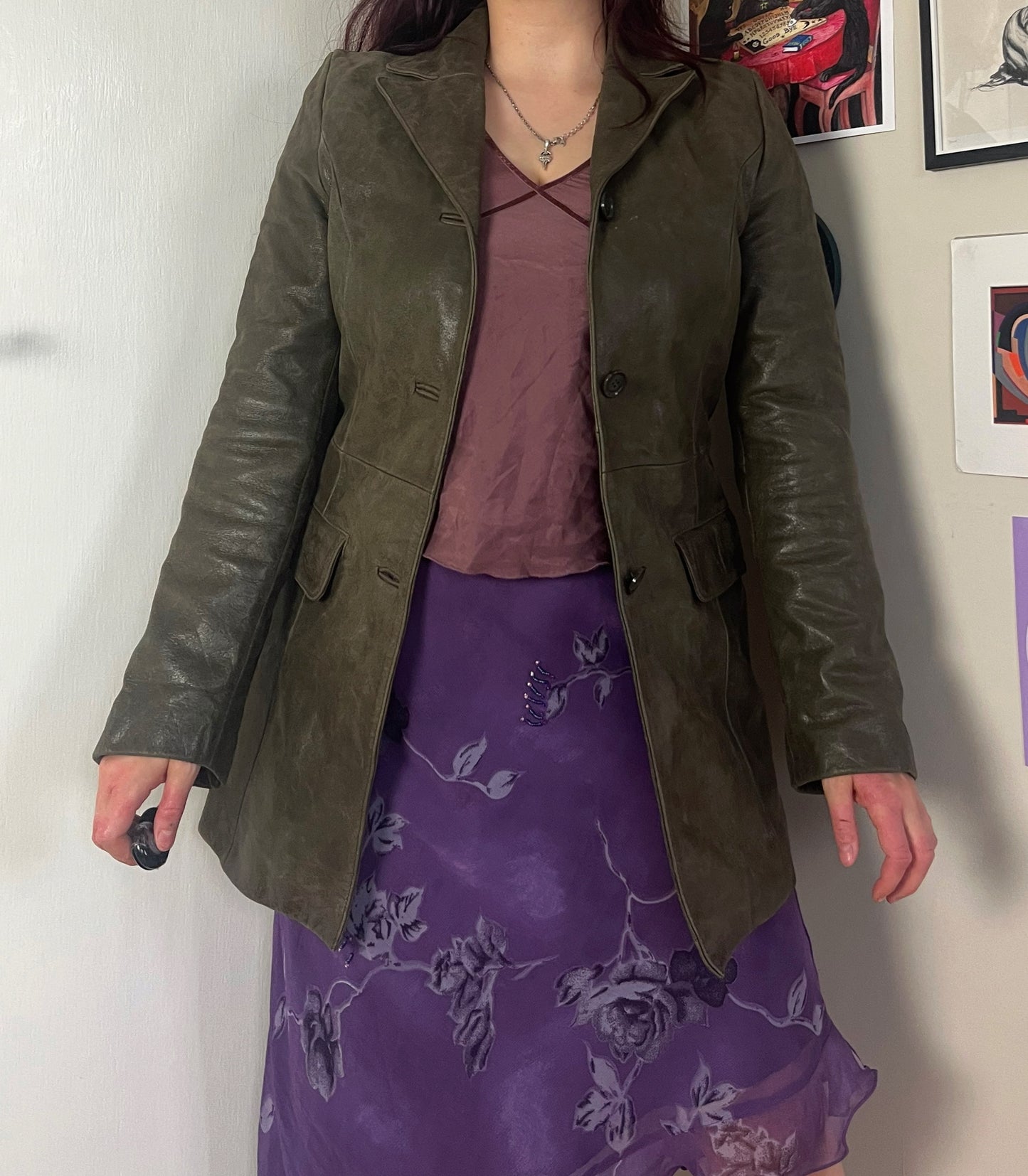 Moss Leather Jacket UK 10/S