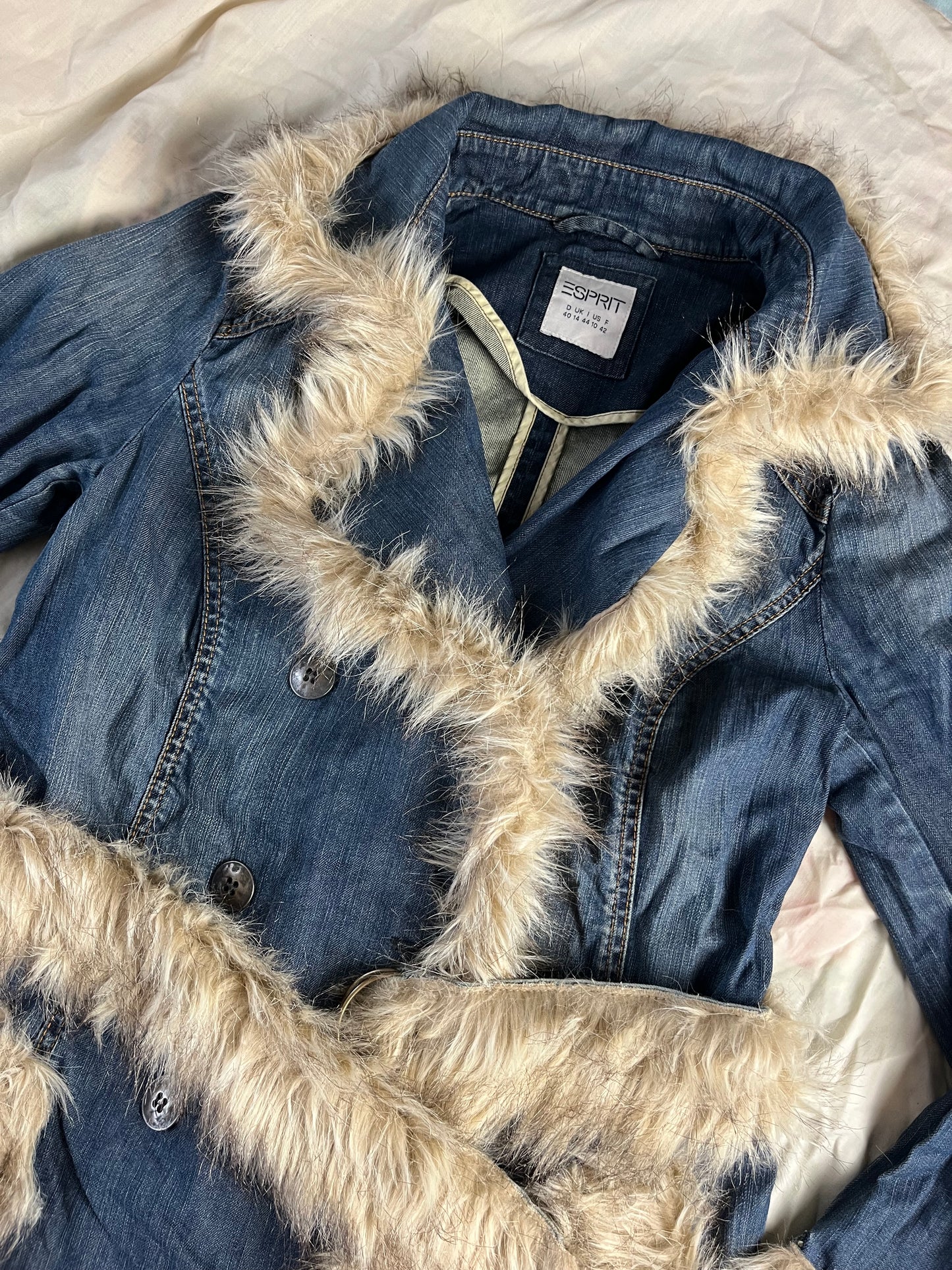 Sally Denim Afghan Coat UK 14
