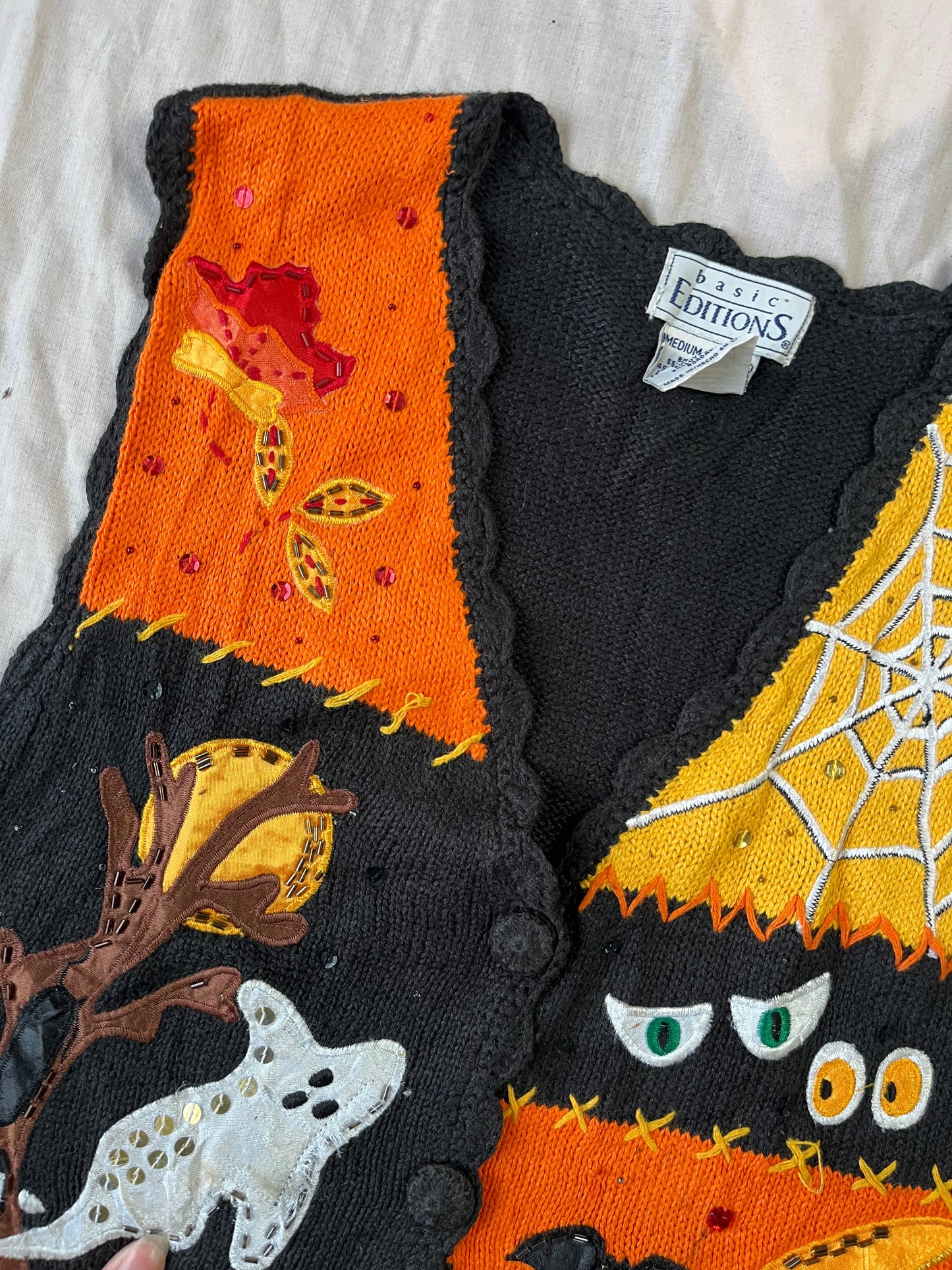 Banshee 1990s Halloween Sweater Vest M
