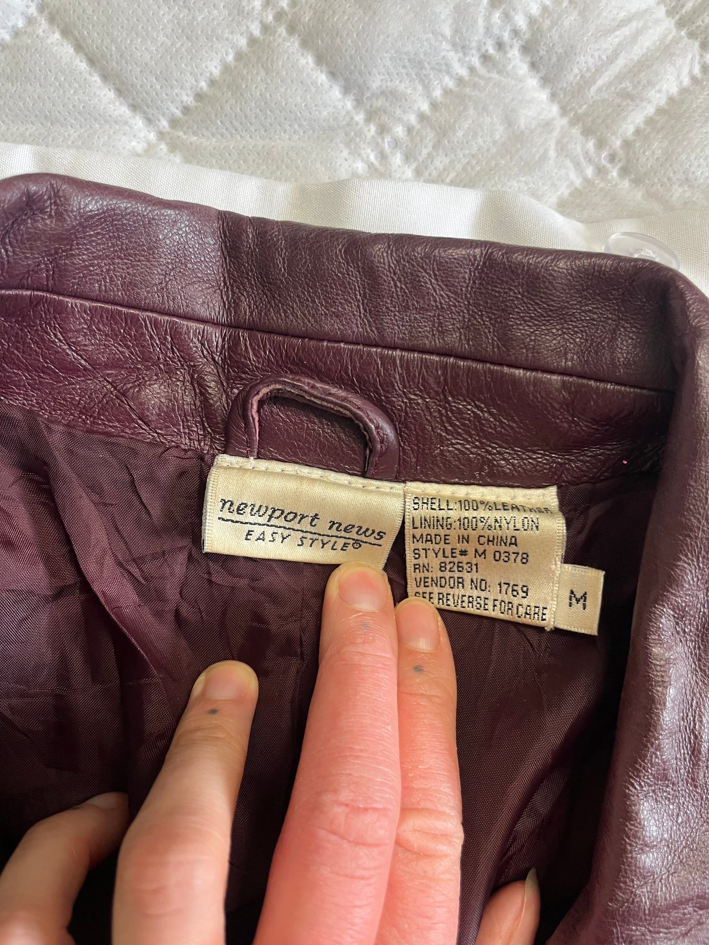 Raven Leather Jacket UK 12
