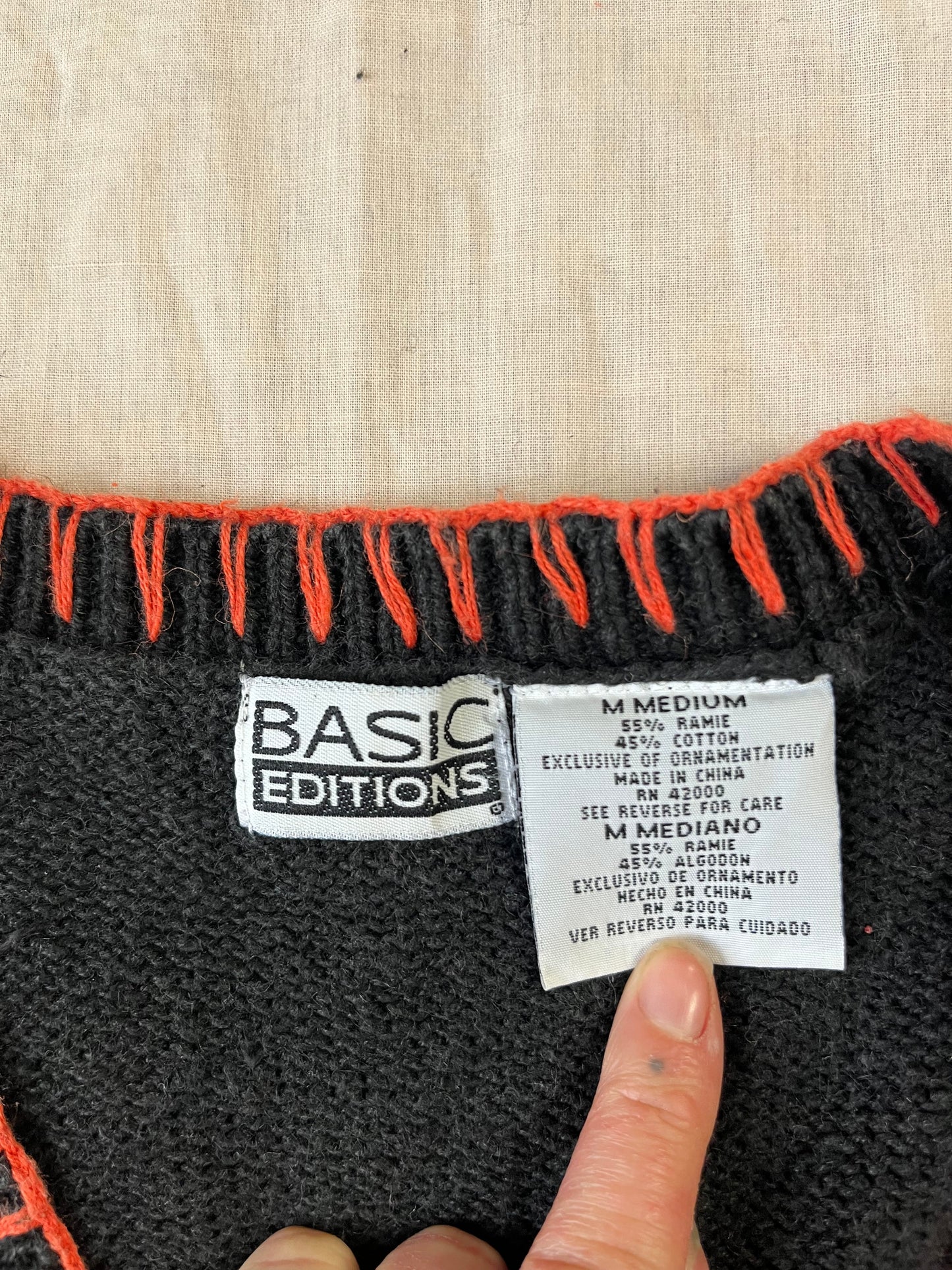 Spellbound 1990s Halloween Sweater Vest M