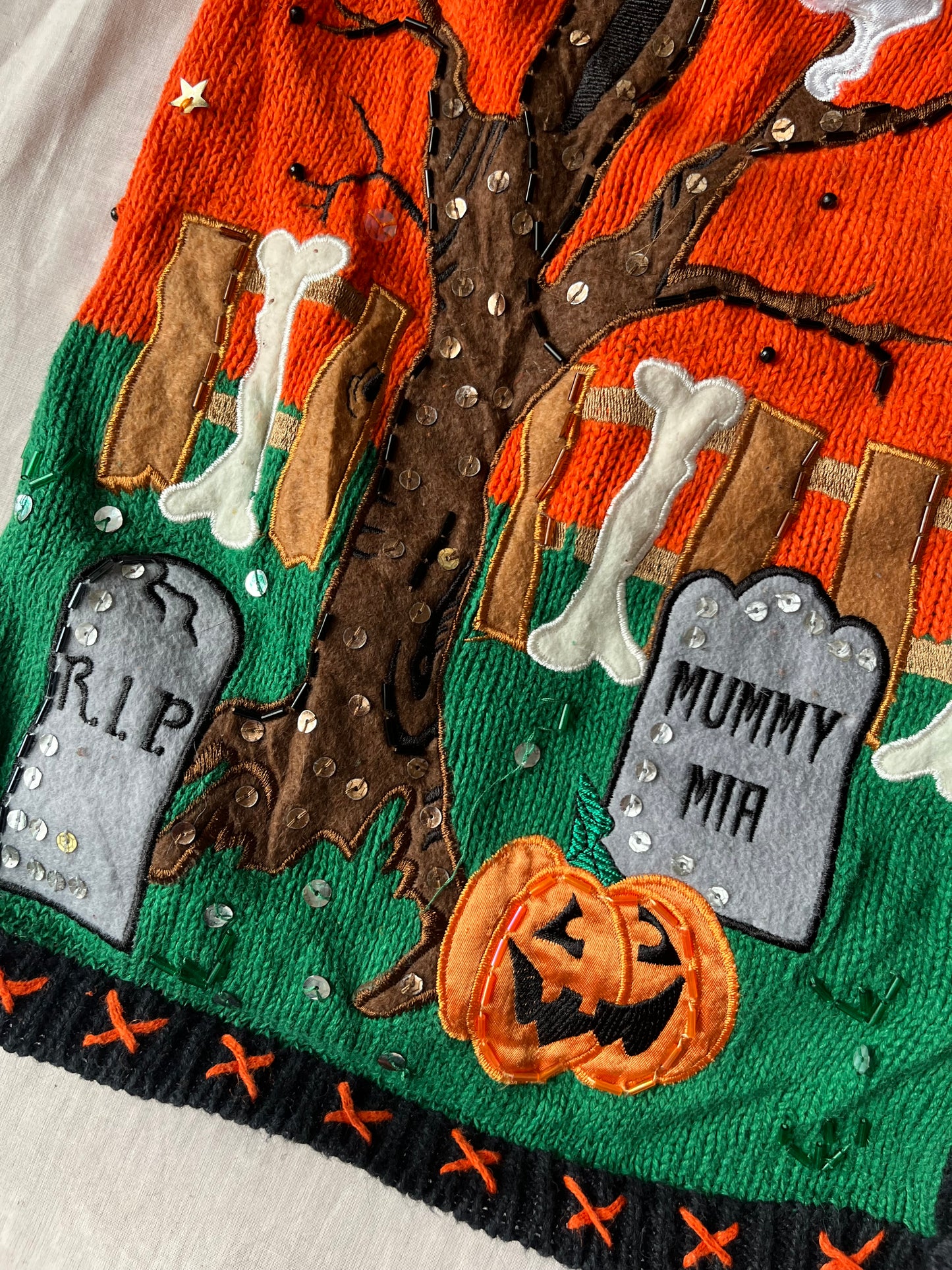 Boneyard 2000s Halloween Sweater Vest M-L