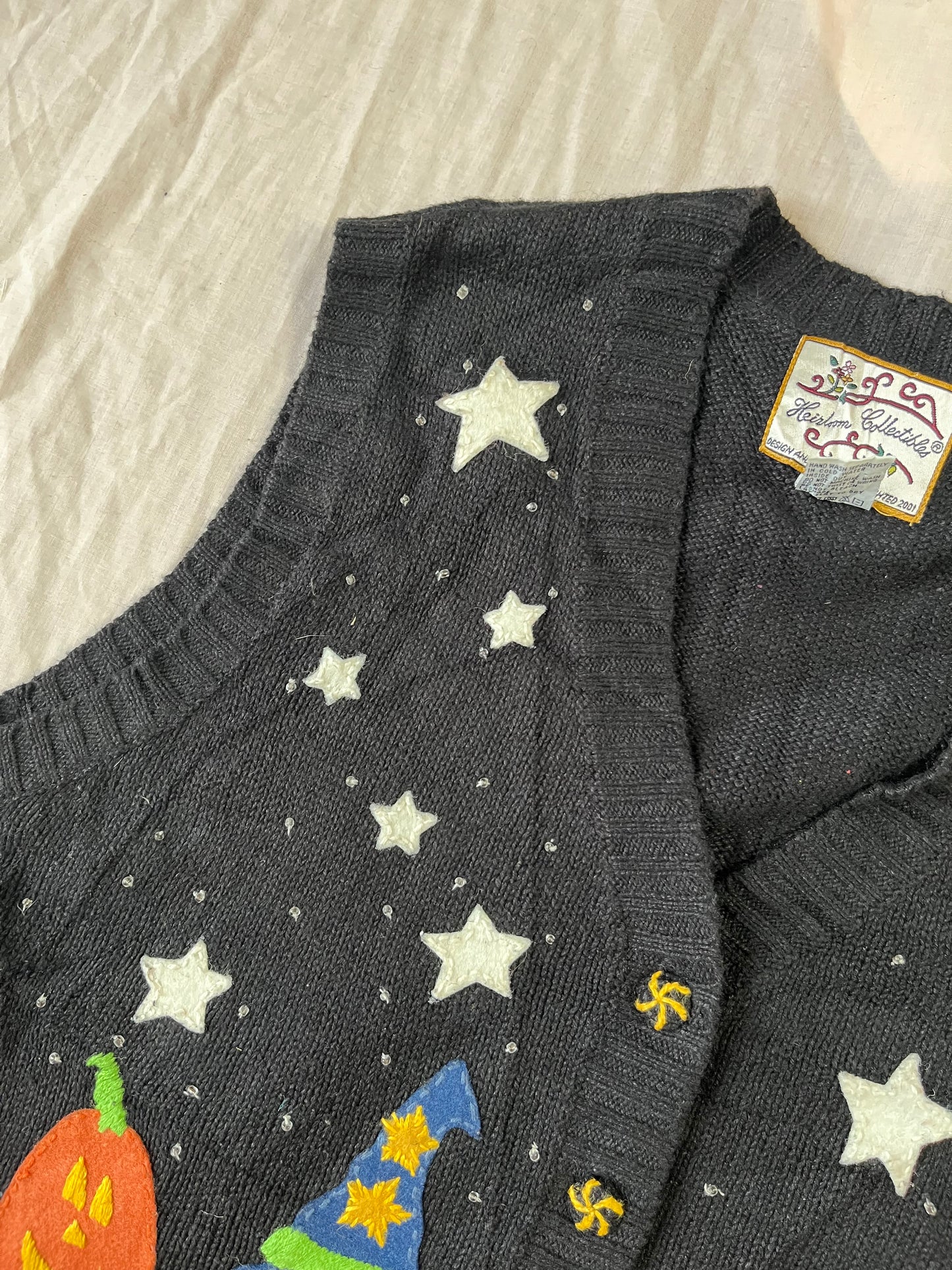 Nocturnal 1990s Halloween Sweater Vest L