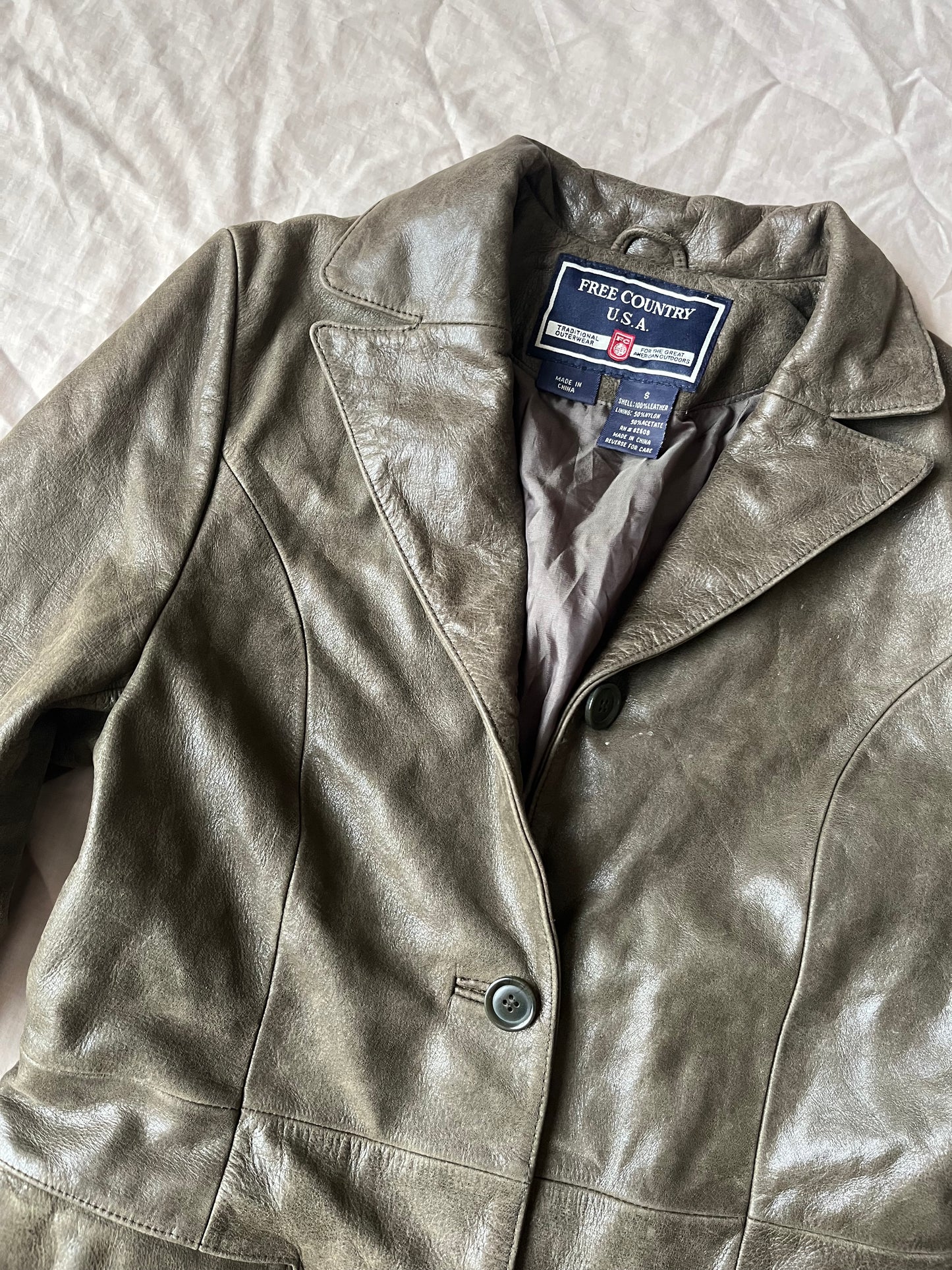 Moss Leather Jacket UK 10/S