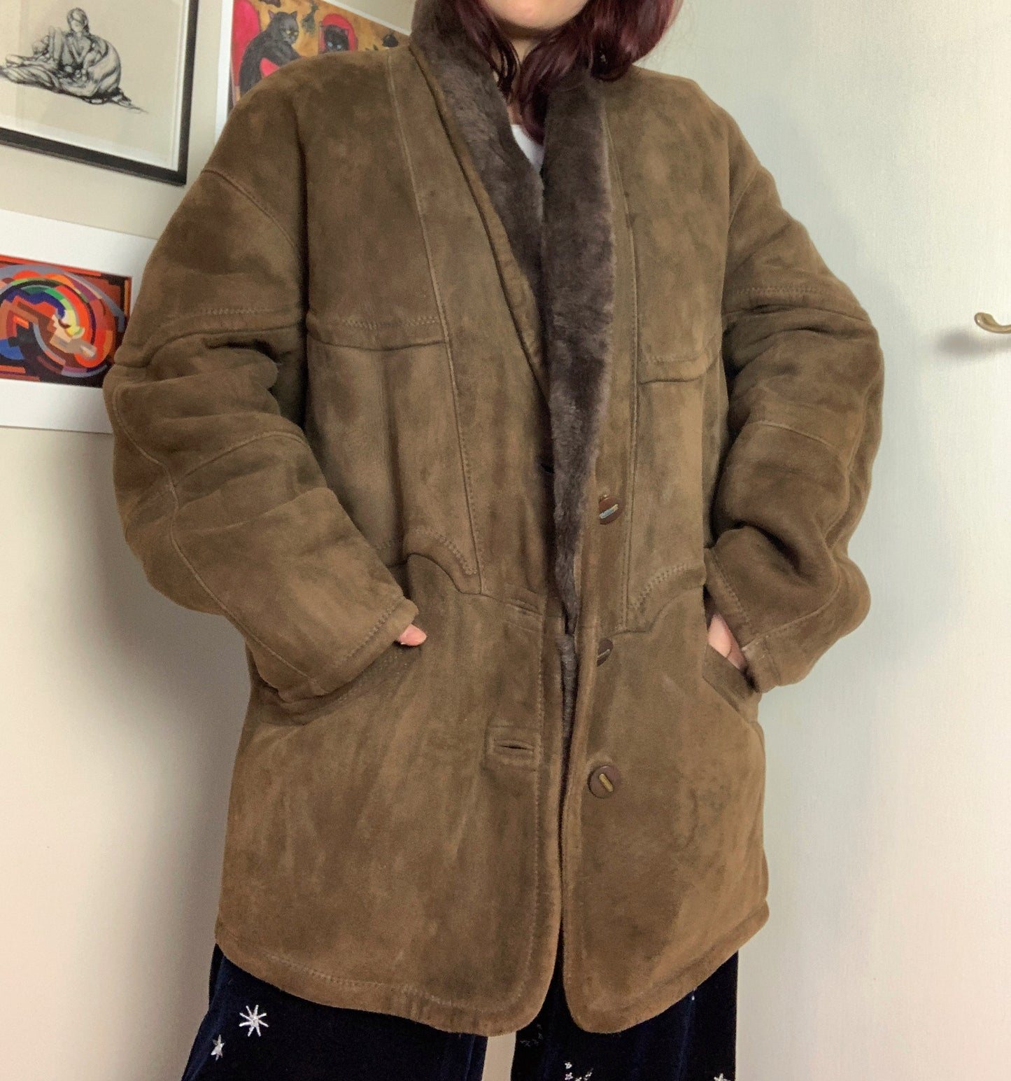 Lee 90s Shearling Coat UK 18-20/XL