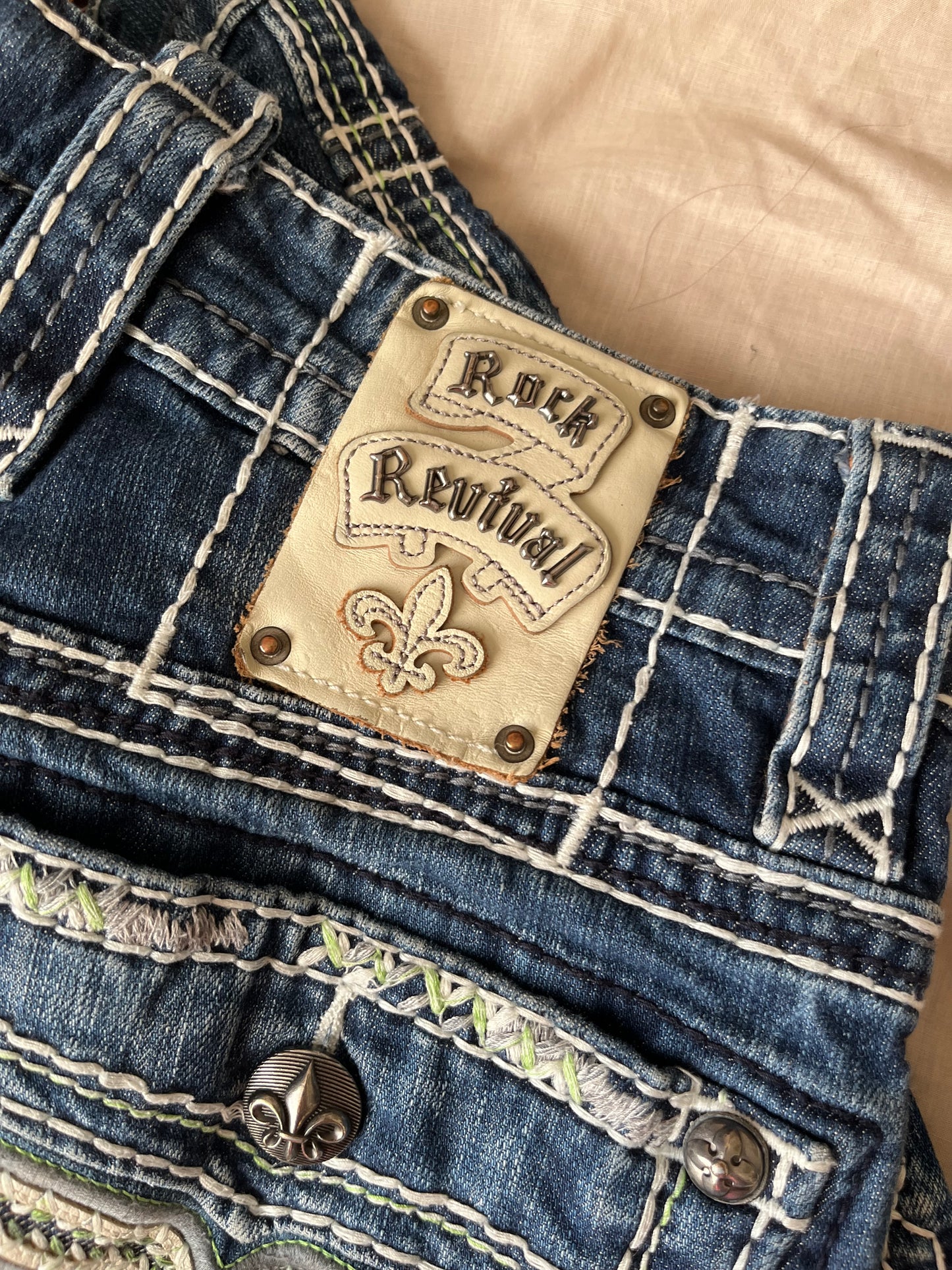 Y2K Rock Revival Jeans UK 10-12