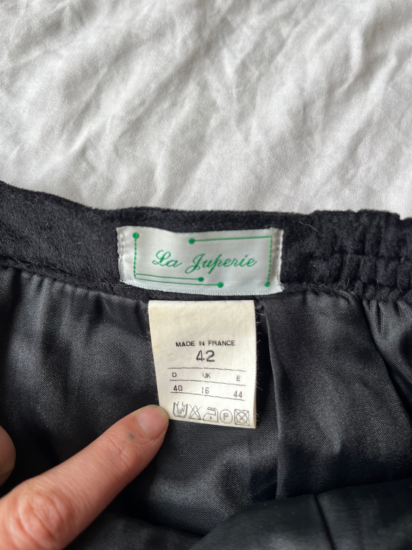 Black Velvet Skirt UK 10-12