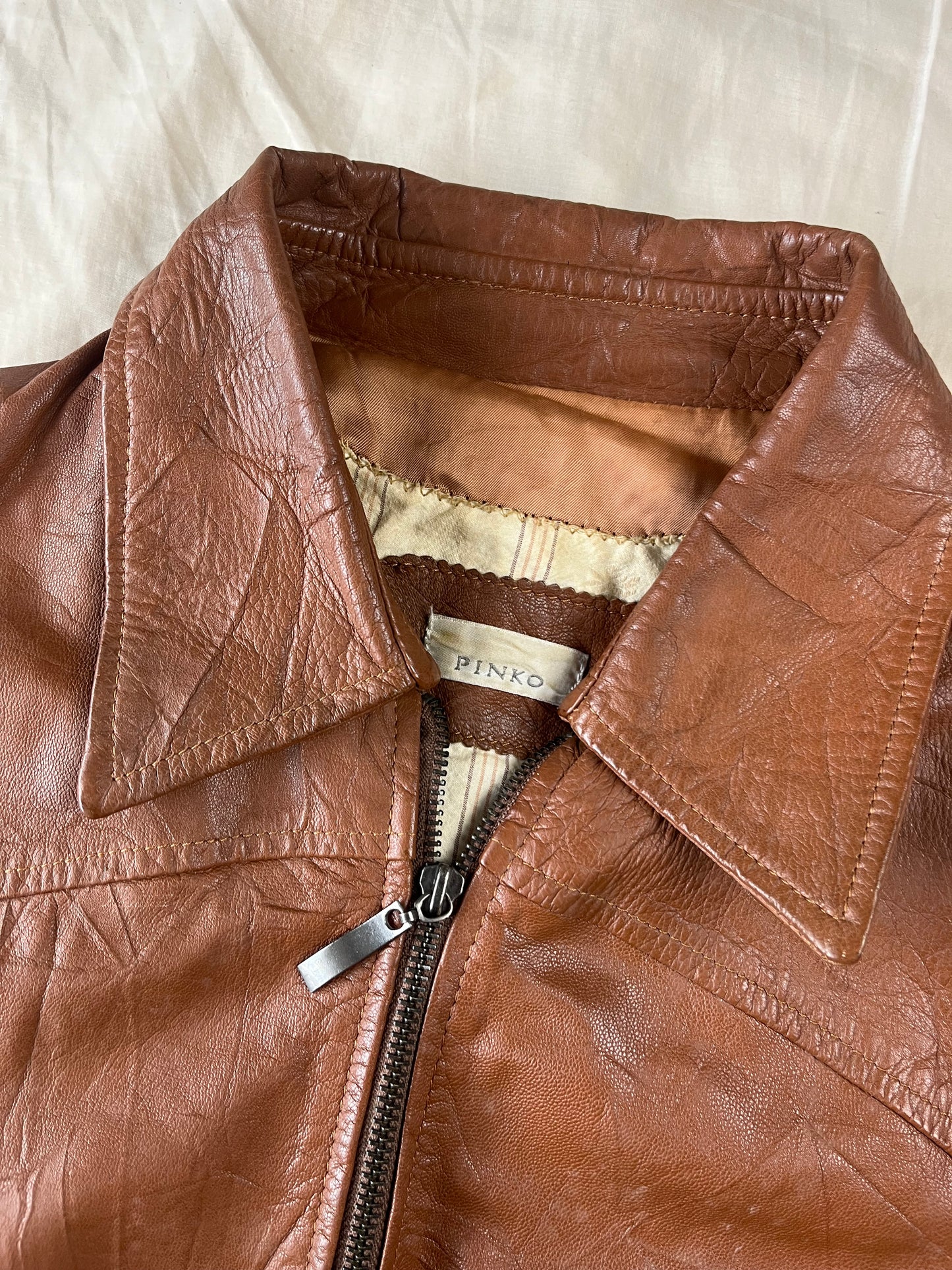 Camille Leather Jacket UK 8