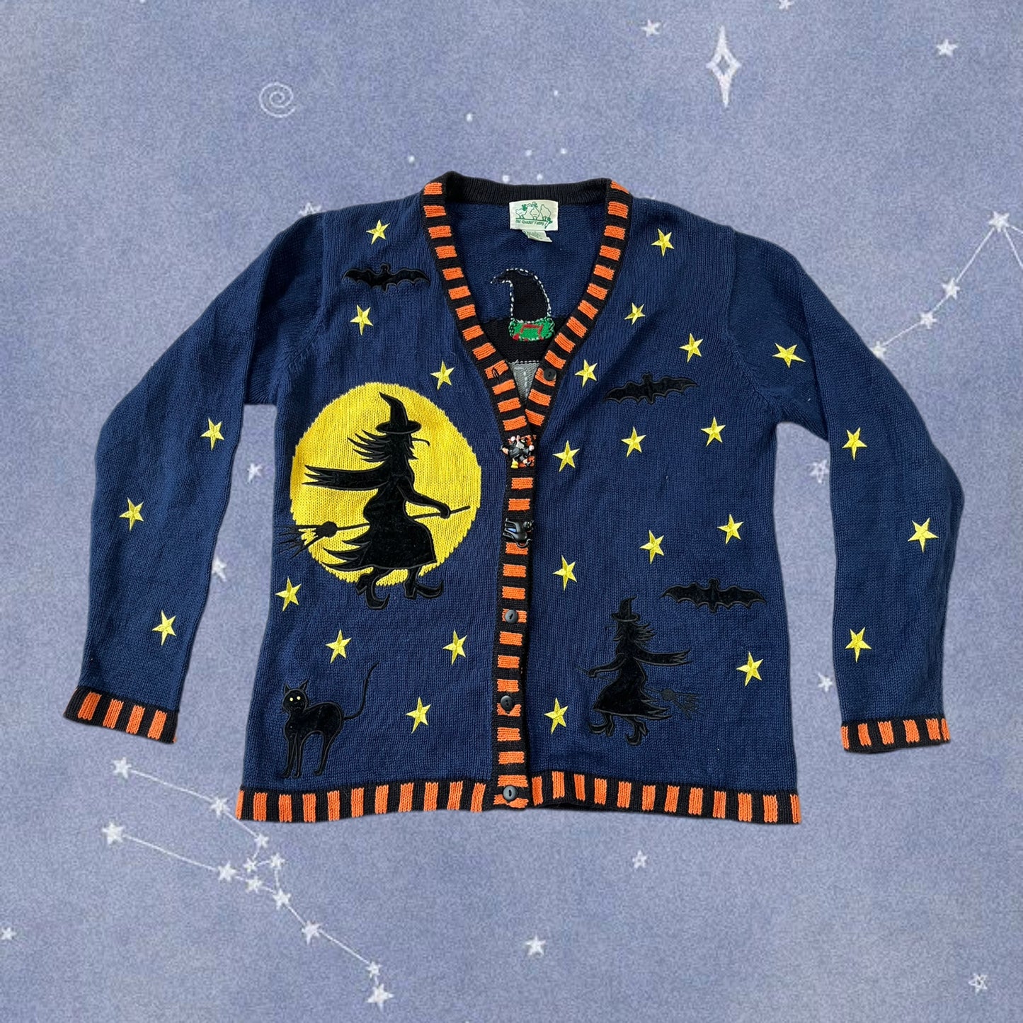 Hocus Pocus 1990s Halloween Cardigan M/L