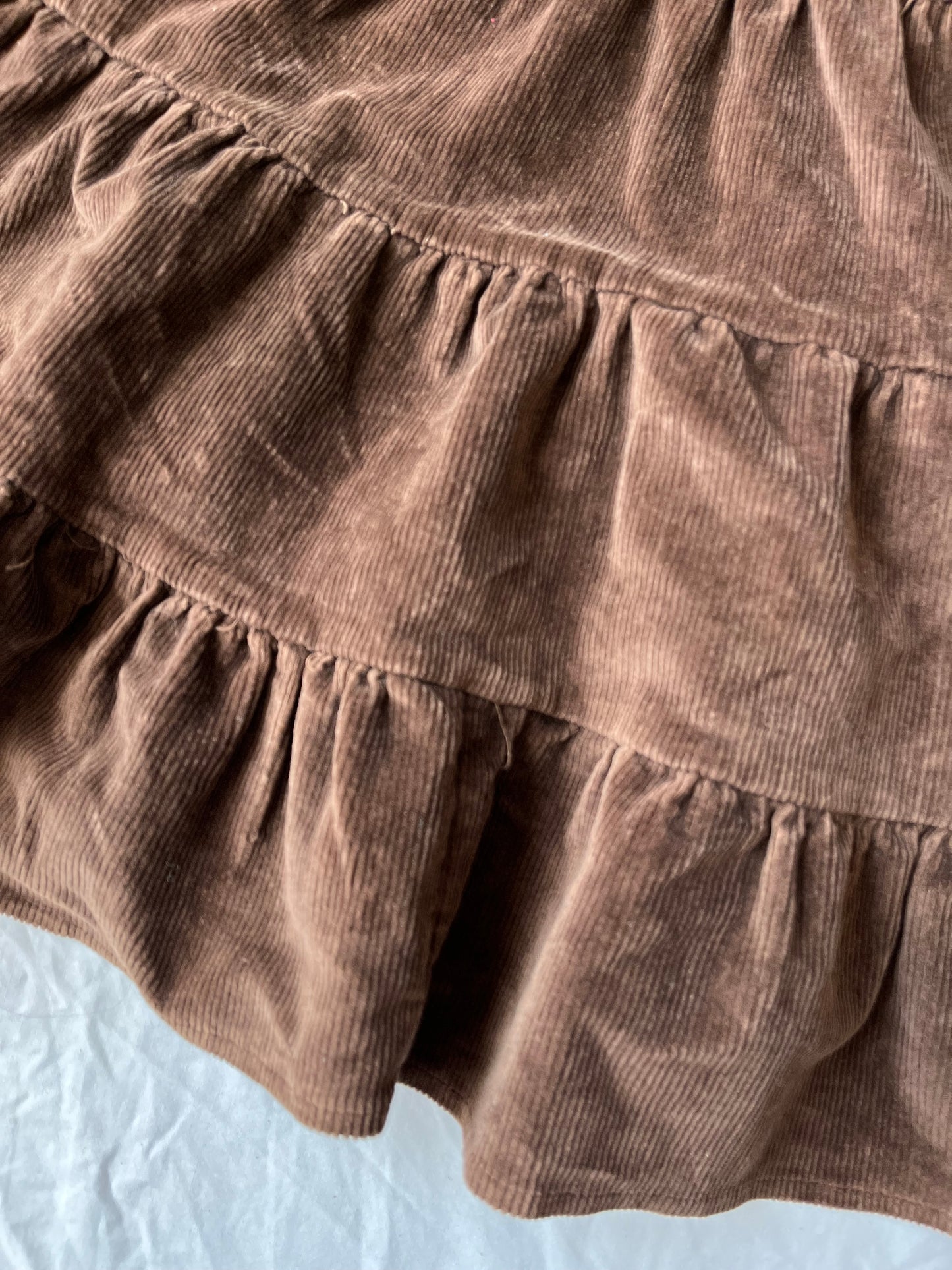 Brown Corduroy Skirt UK 12