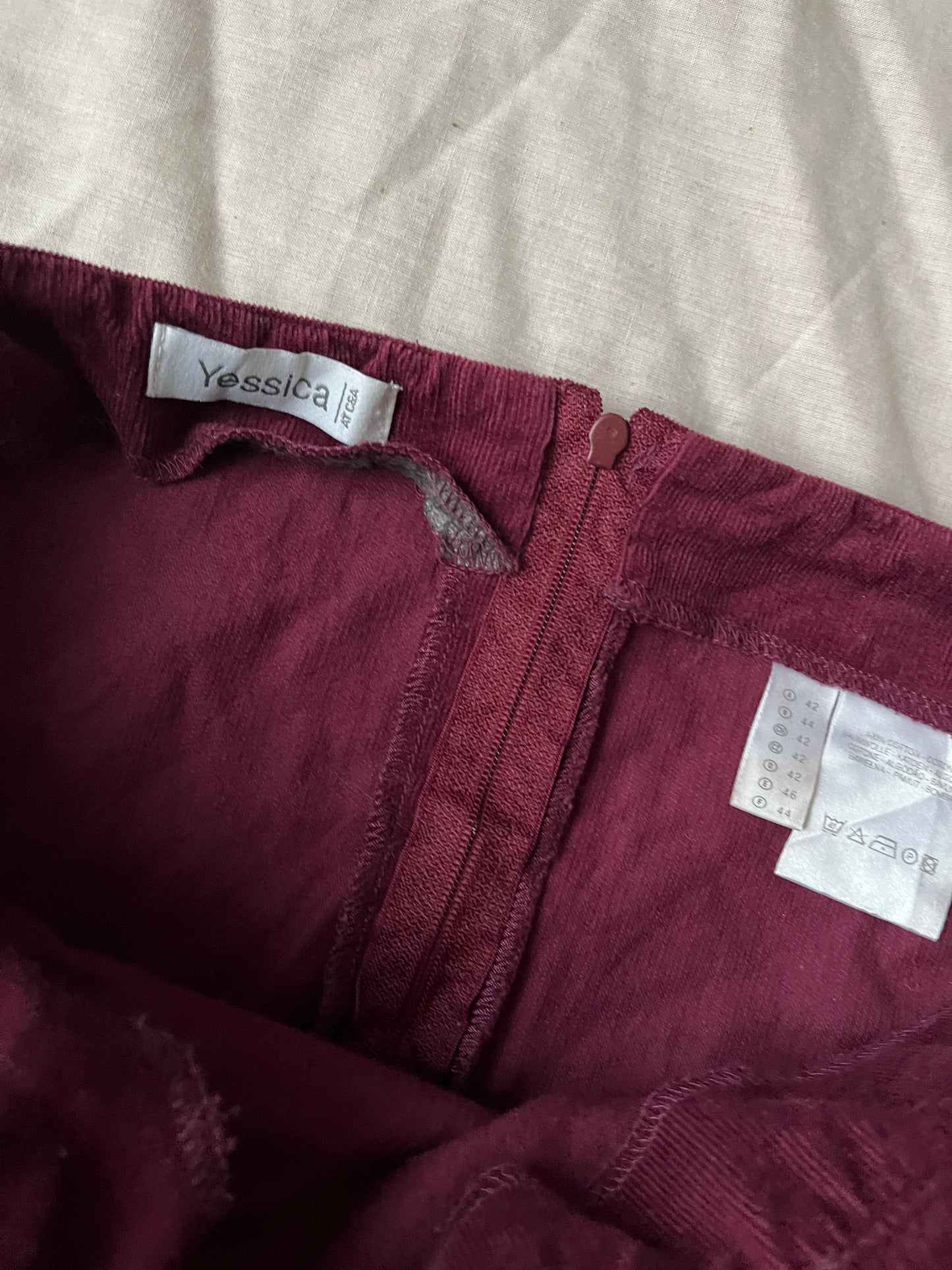 Dark Pink Corduroy Fairy Skirt - UK 14