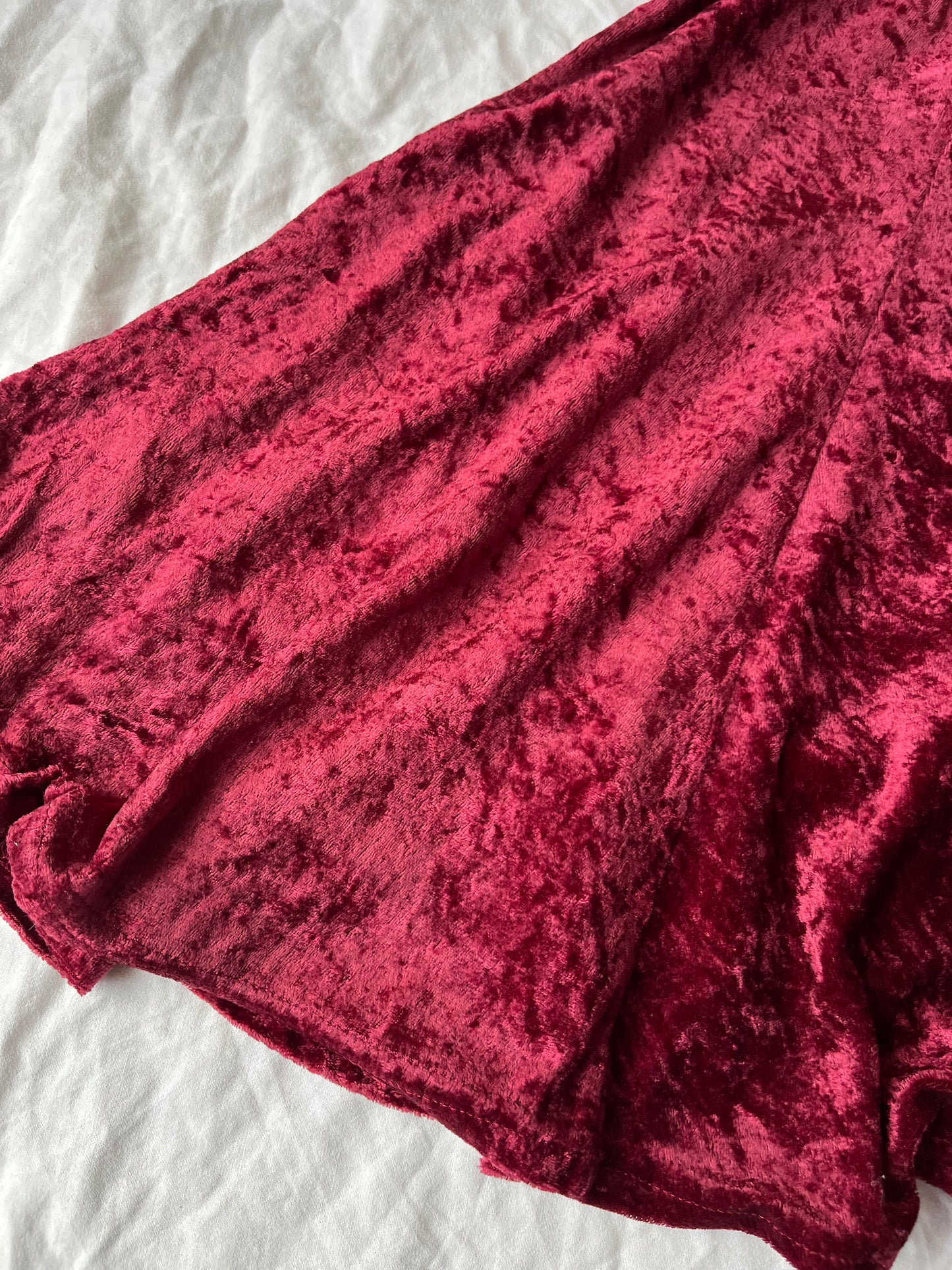 Pink Velvet Skirt UK 6-10