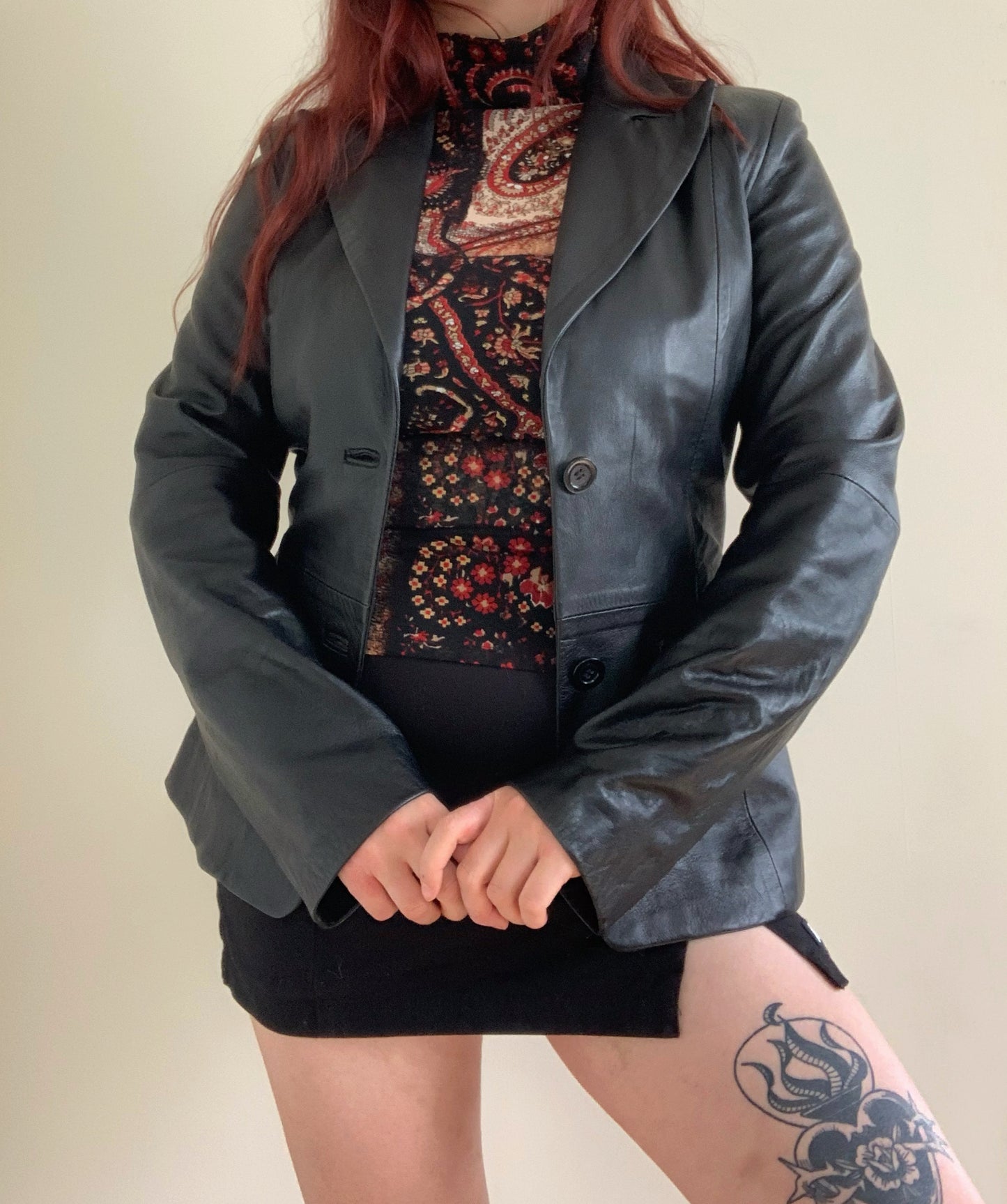 Sienna 90s Faux Leather Jacket S