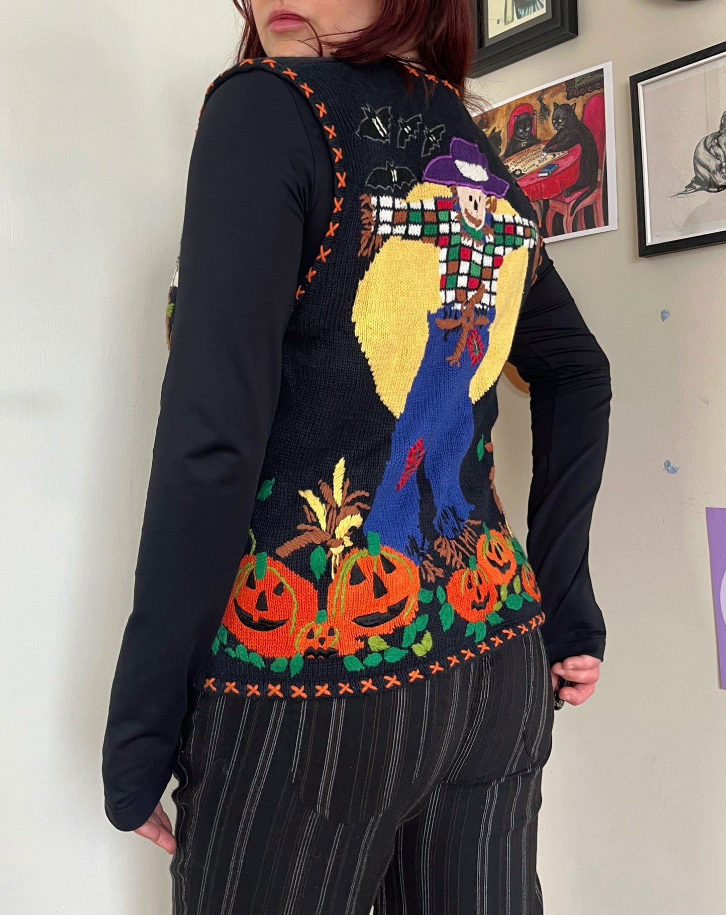 Luna 1990s Halloween Sweater Vest M