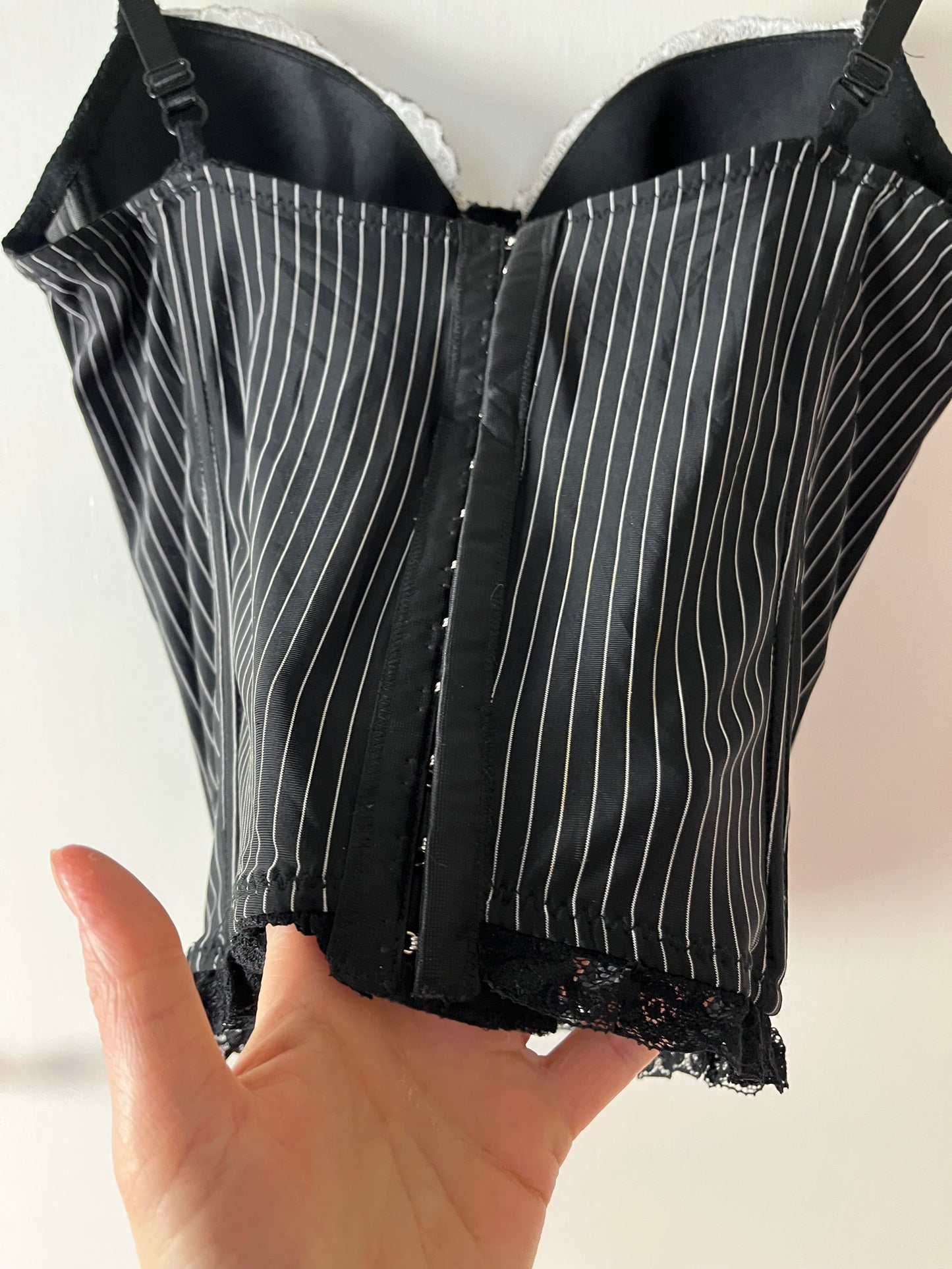 Black and White Corset Top UK 8