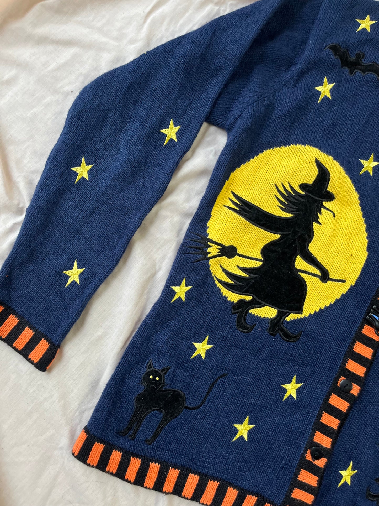 Hocus Pocus 1990s Halloween Cardigan M/L