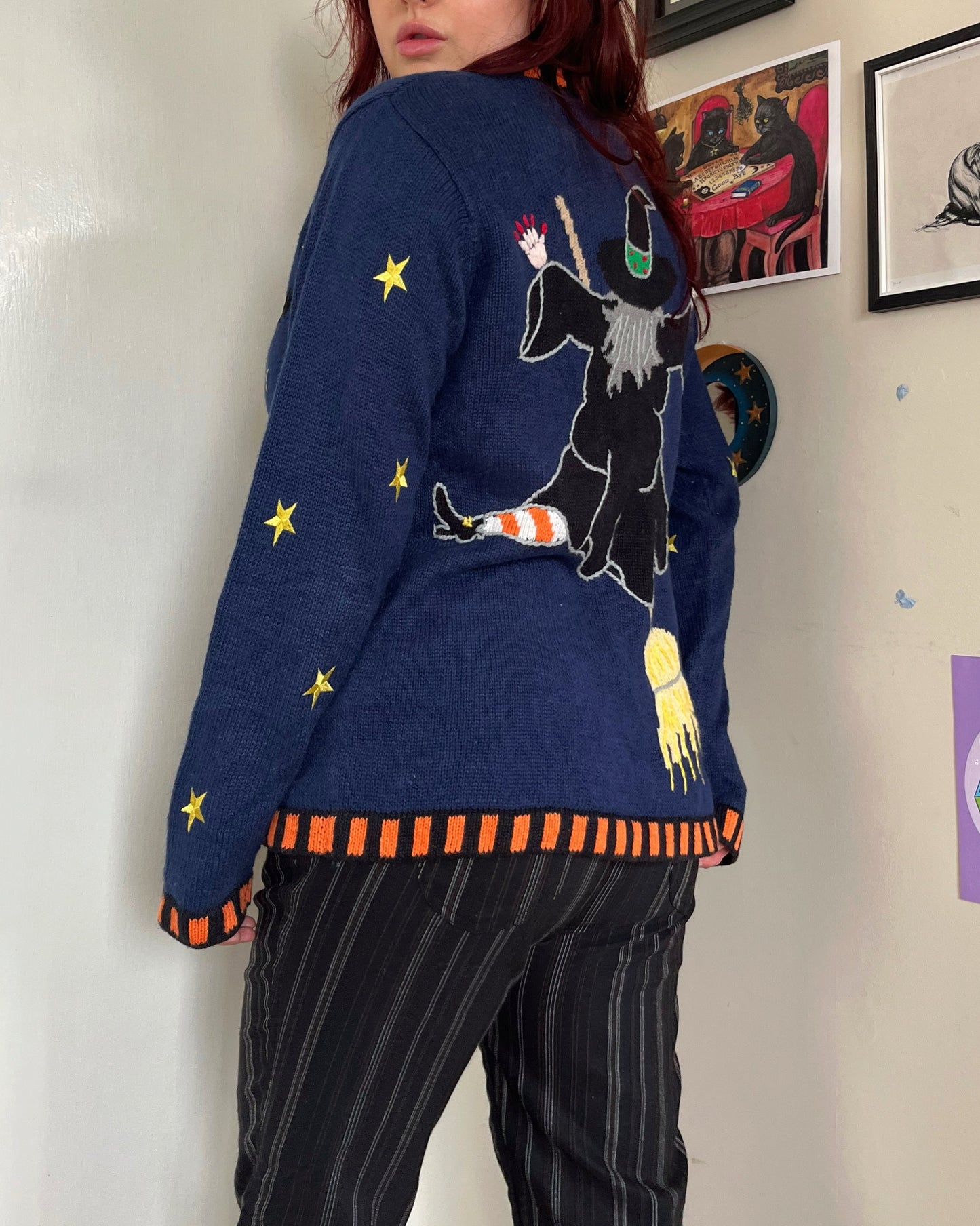Hocus Pocus 1990s Halloween Cardigan M/L